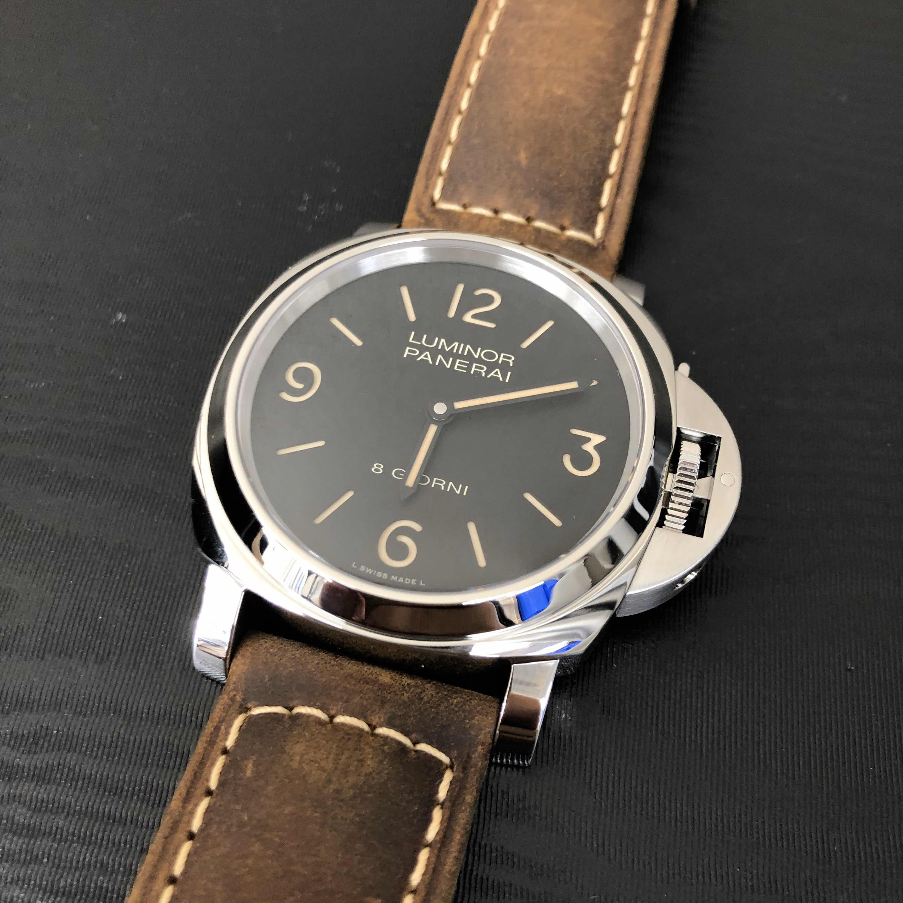 PAM00914 - Panerai Luminor Replica Watch - Automatic - Black Dial - Steel Case - Image 5