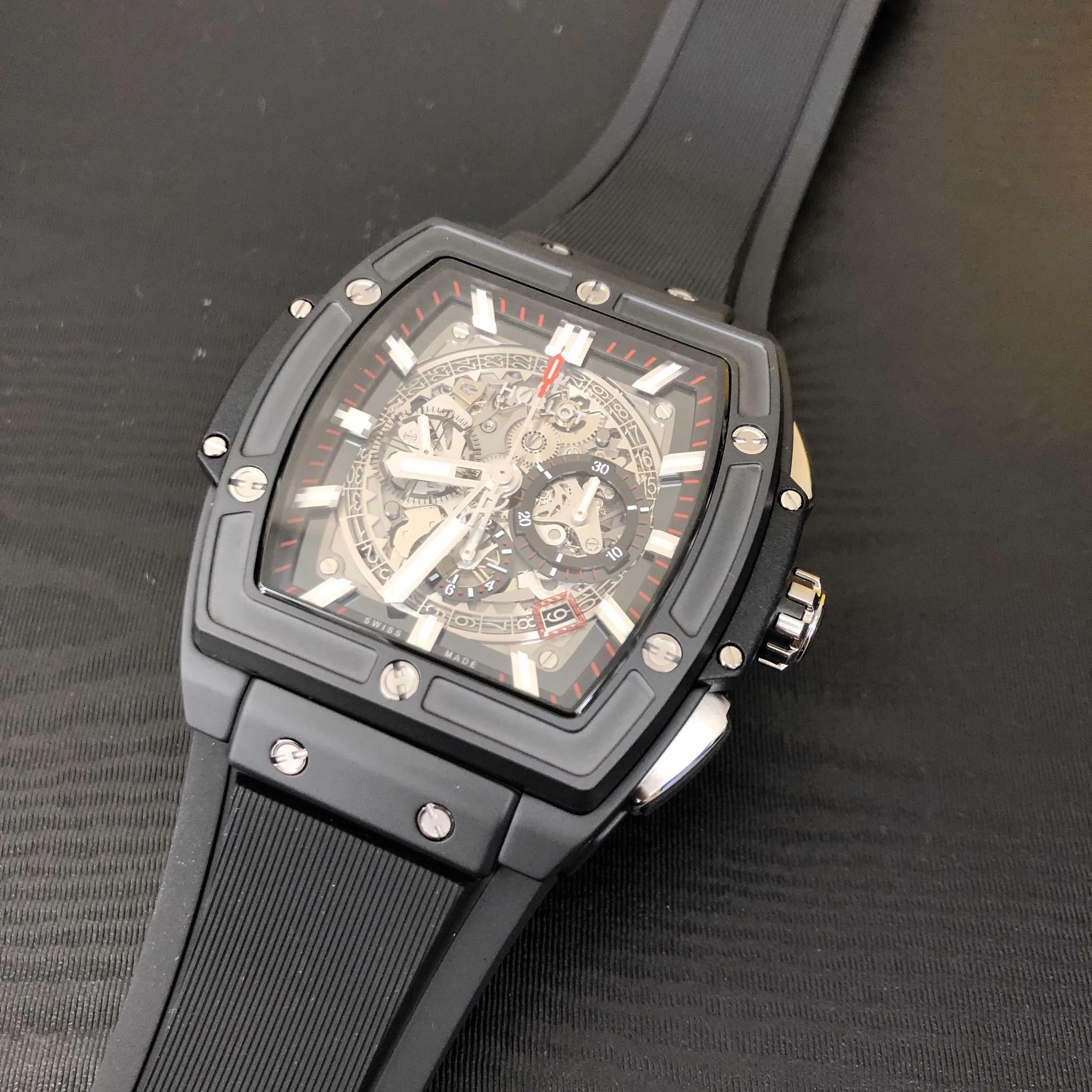 Hublot 601.CI.0173.RX SPIRIT OF BIG BANG Automatic Ceramic & Steel Replica Watch - Gray Dial, Black - Image 5