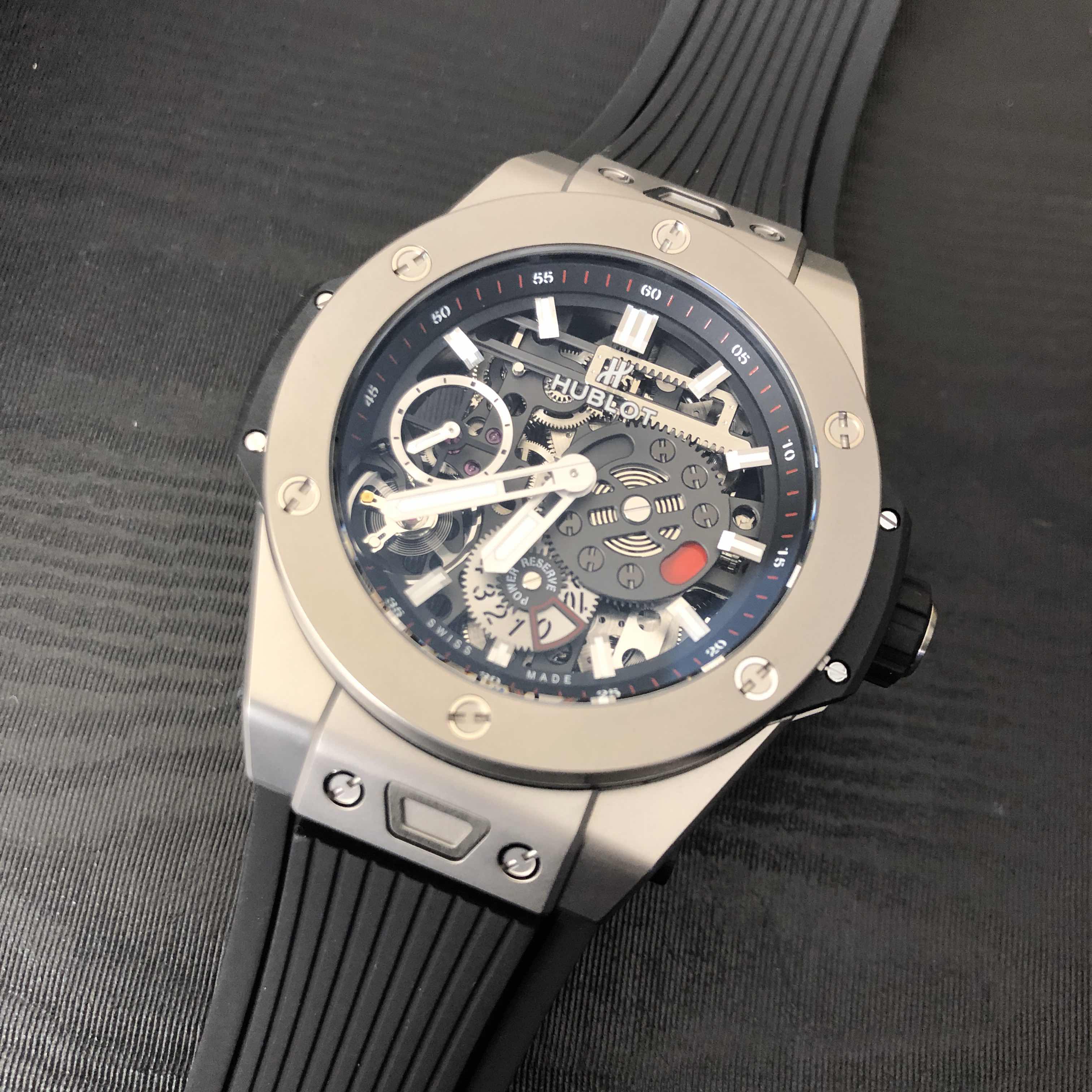 Hublot 414.NI.1123.RX BIG BANG Manual Wind Titanium Replica Watch - 45mm Case, Black Rubber Strap - Image 5