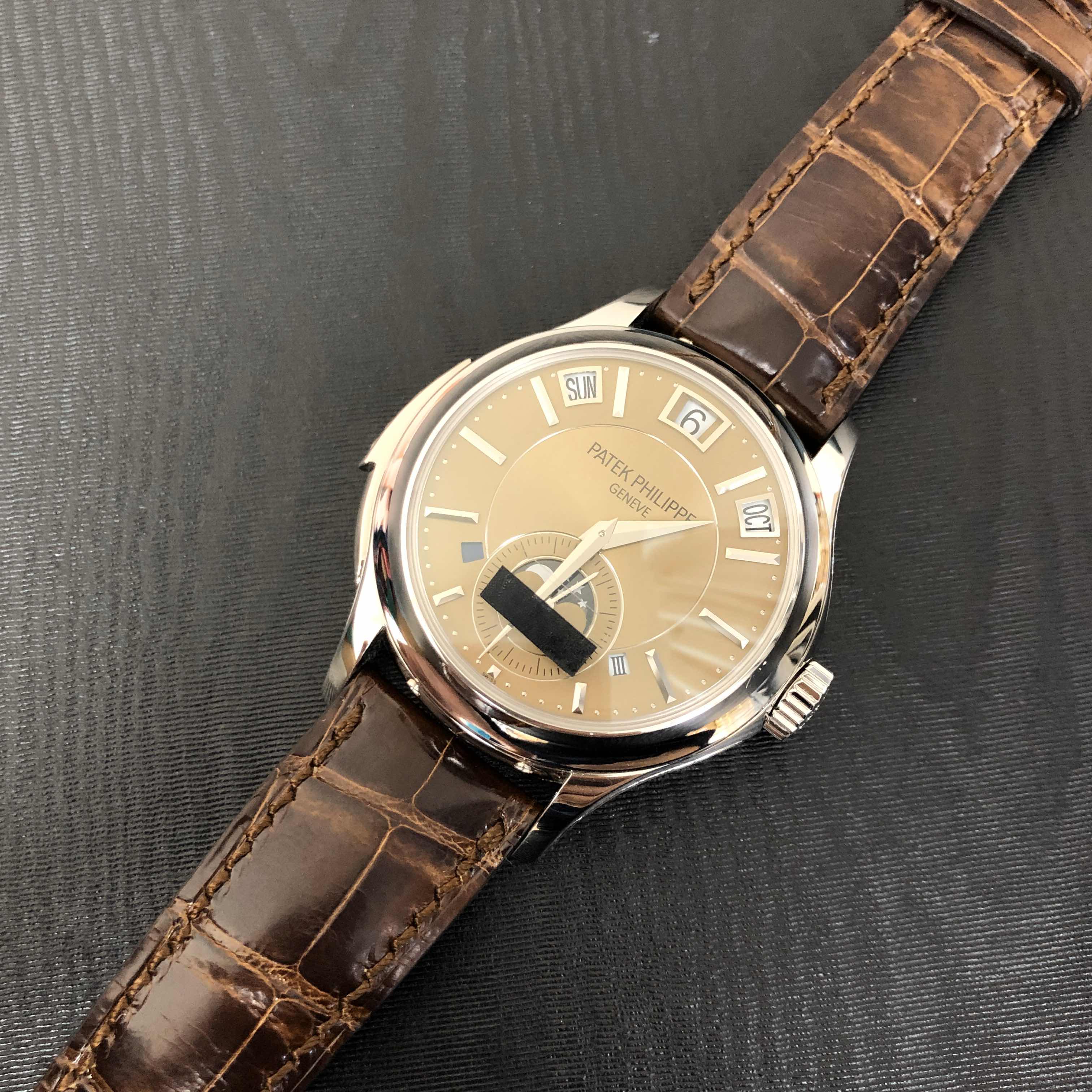 Patek Philippe 5207P-001 - Replica Watch - Manual Wind - Platinum Case - Brown Dial - Leather Strap - Image 5