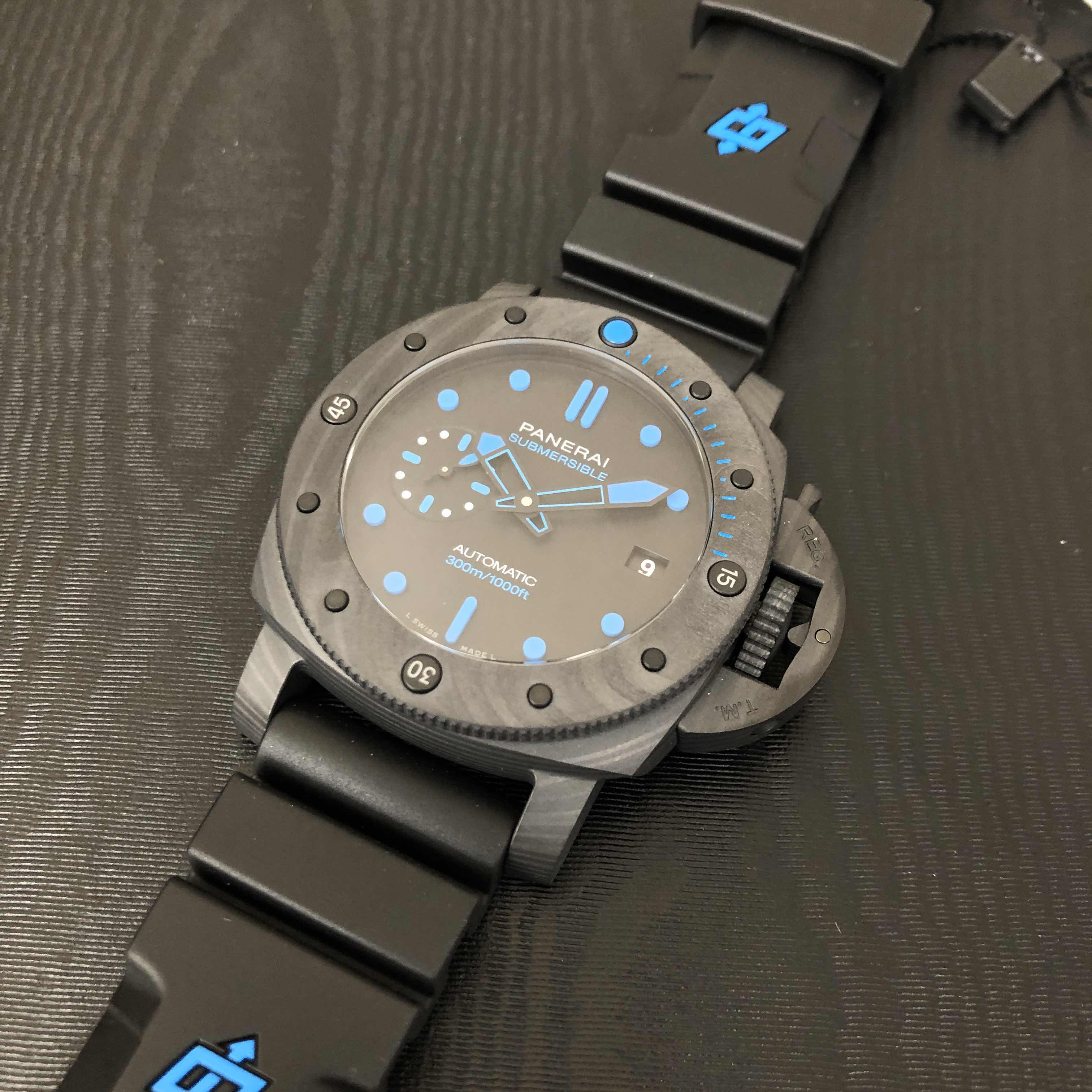 Panerai PAM00960 DIVERS Automatic PVD Titanium 42mm Black Dial Rubber Strap Replica Watch - Image 5
