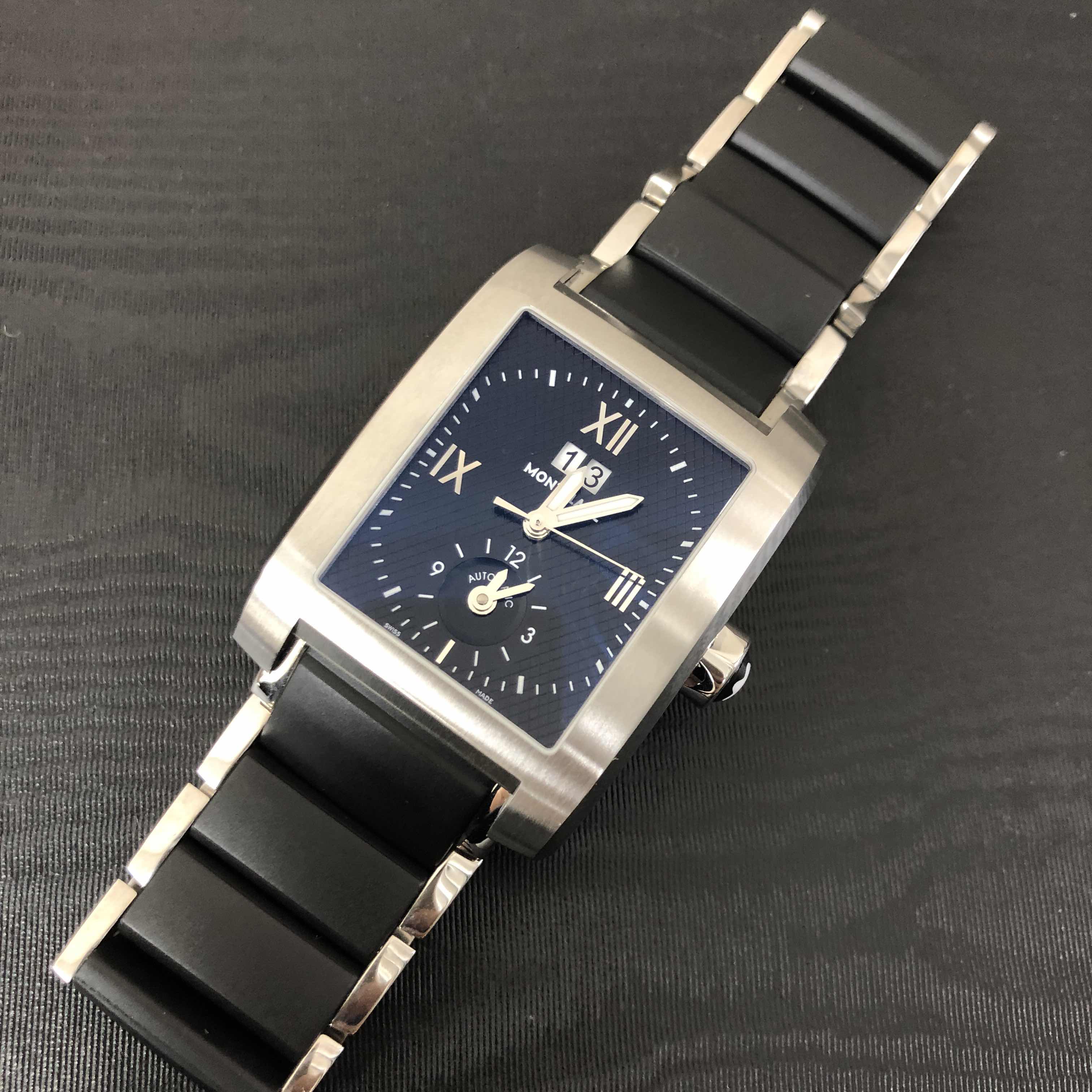 Mont Blanc 102372 Profile Replica Watch, Automatic Movement, Black Dial, Steel Bracelet - Image 5