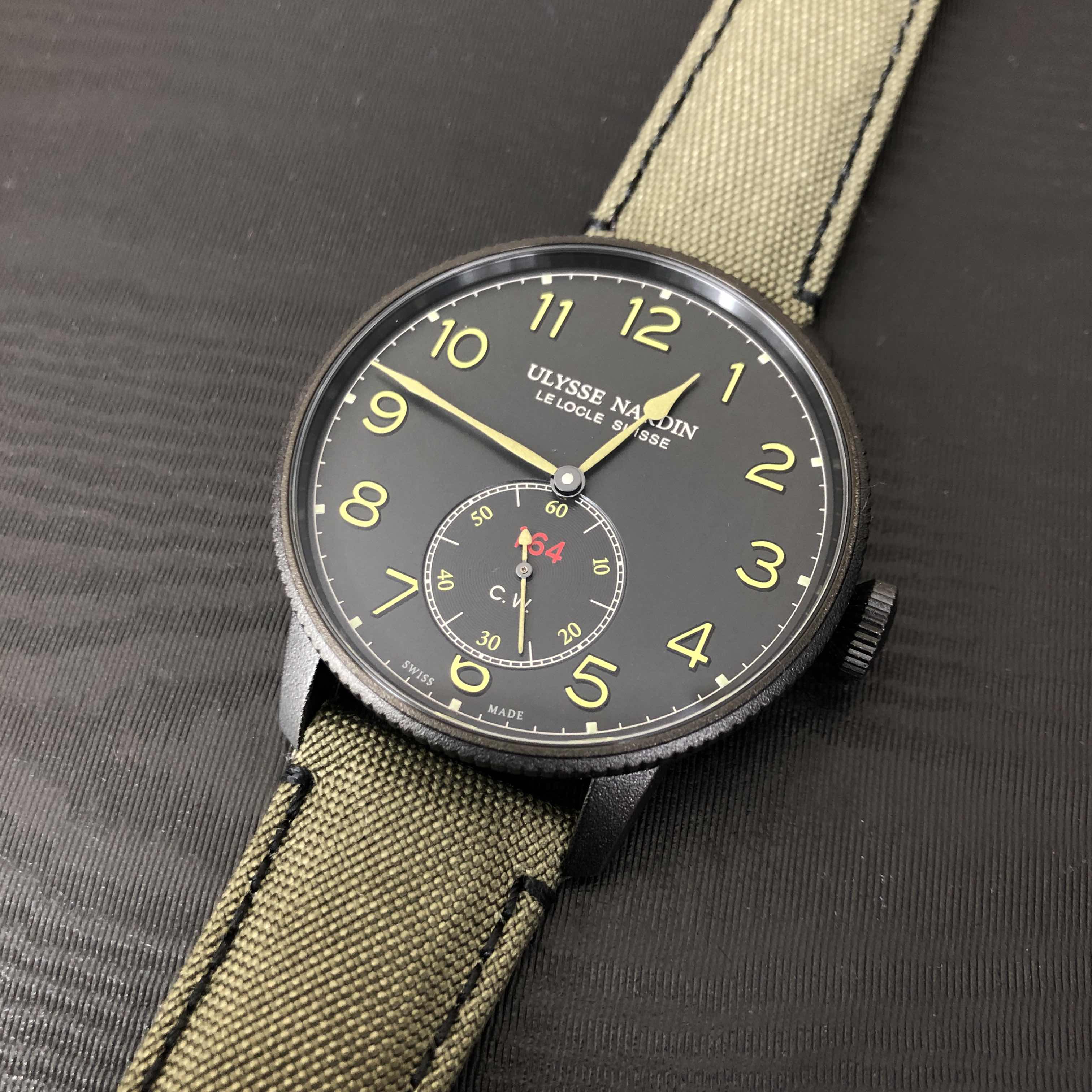 Ulysse Nardin 1183-320LE/BLACK Marine Replica Watch, Automatic, Black Dial, Steel Case, Green - Image 5