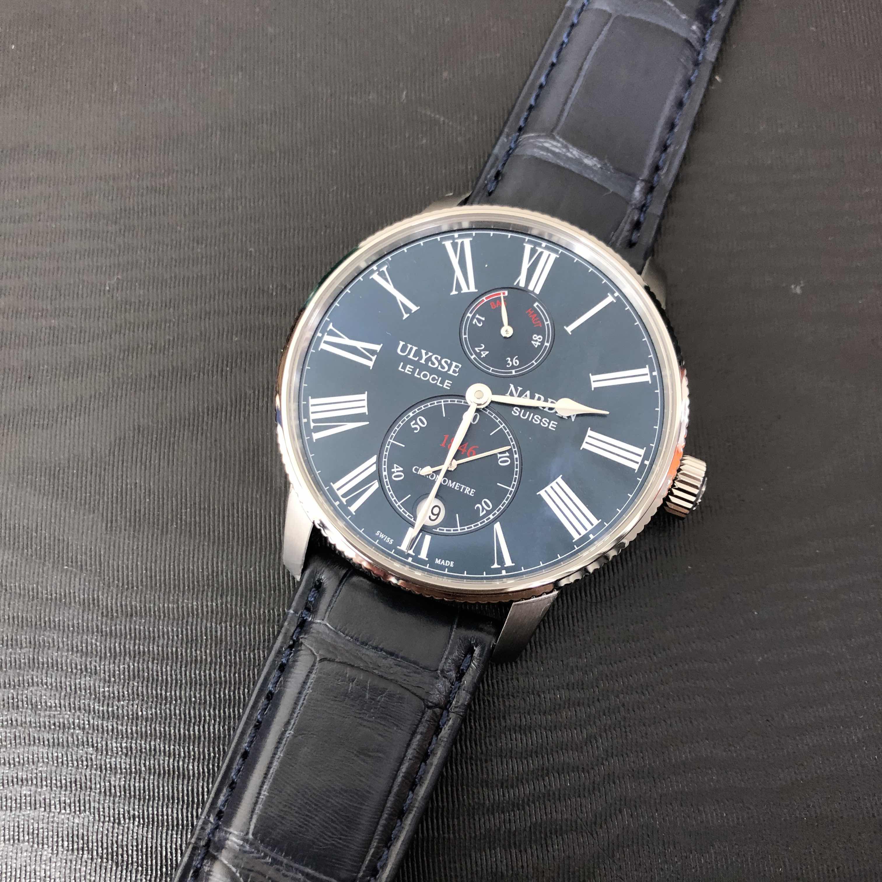 Ulysse Nardin 1183-310/43 MARINE Replica Watch, Blue Dial, Steel Case, Automatic Movement - Image 5