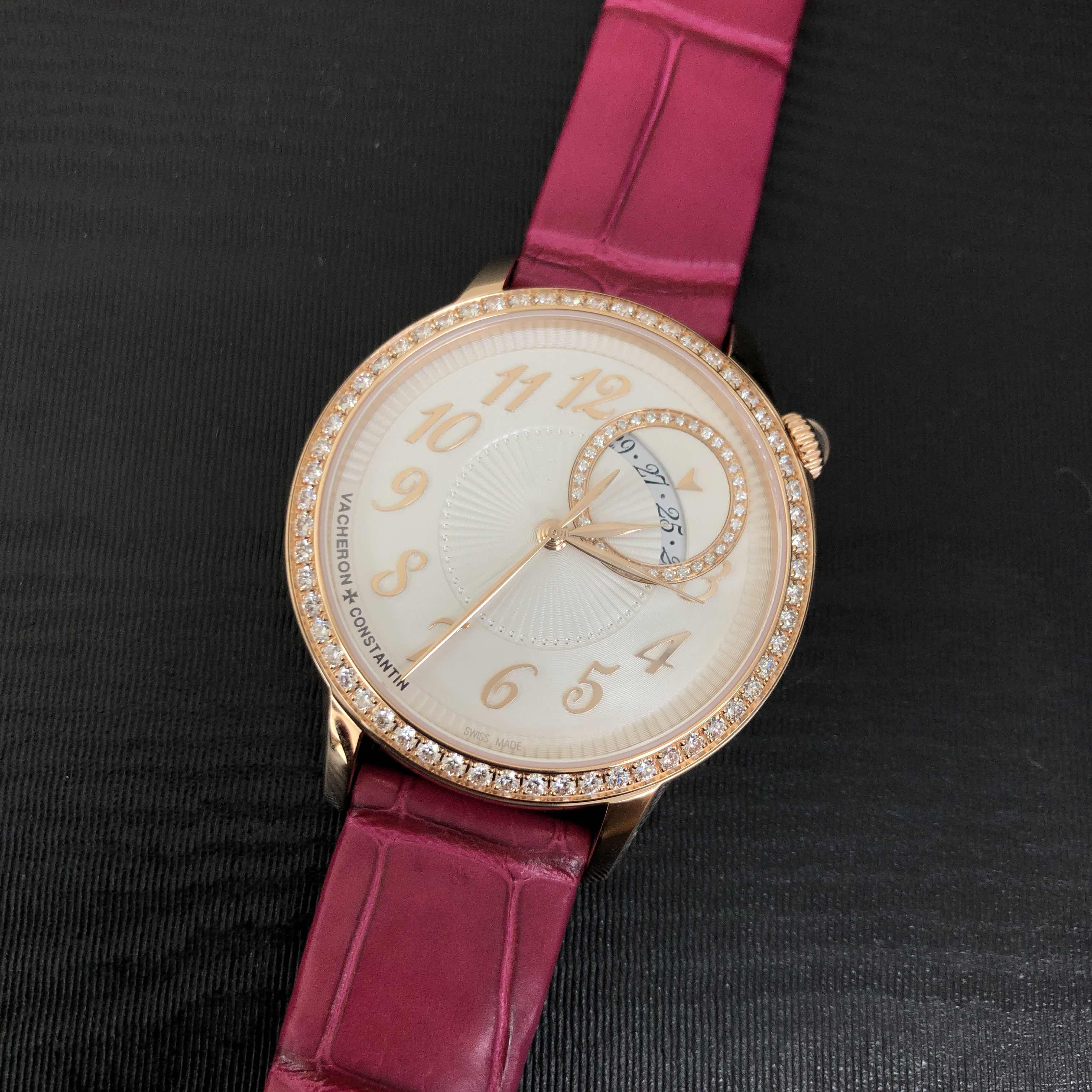 Vacheron Constantin 4605F/000R-B496 Egerie Replica Watch, 35mm Rose Gold & Diamonds Case, Silver - Image 5