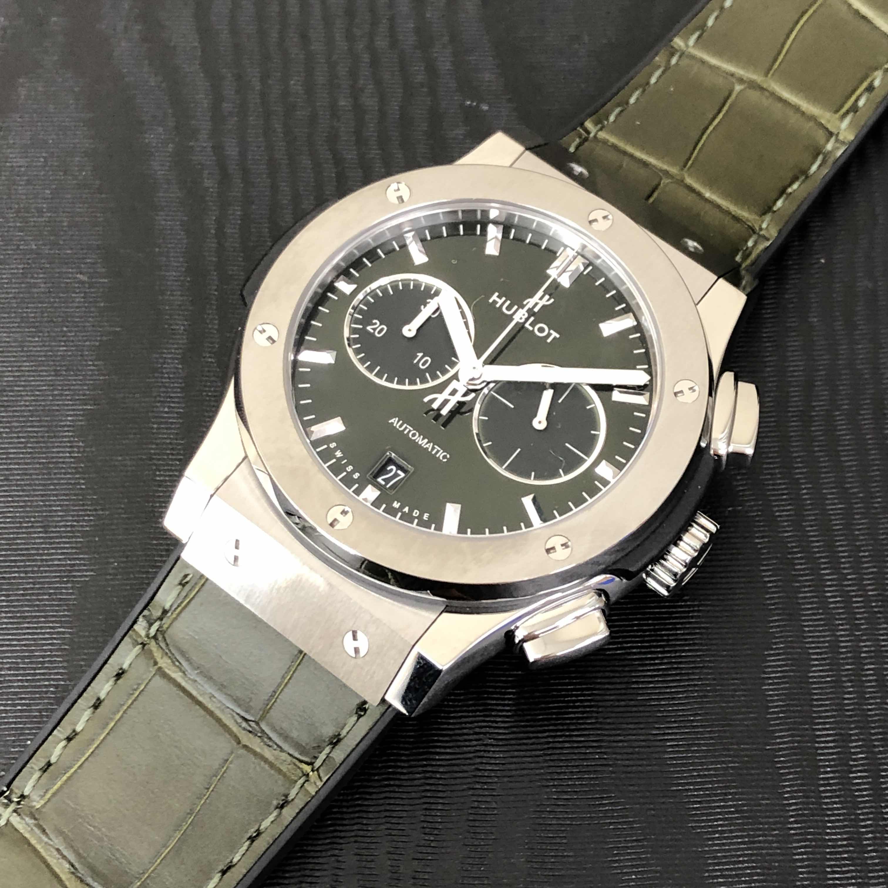 Hublot Classic Fusion 541.NX.8970.LR Replica Watch Green Dial Automatic Titanium - Image 5