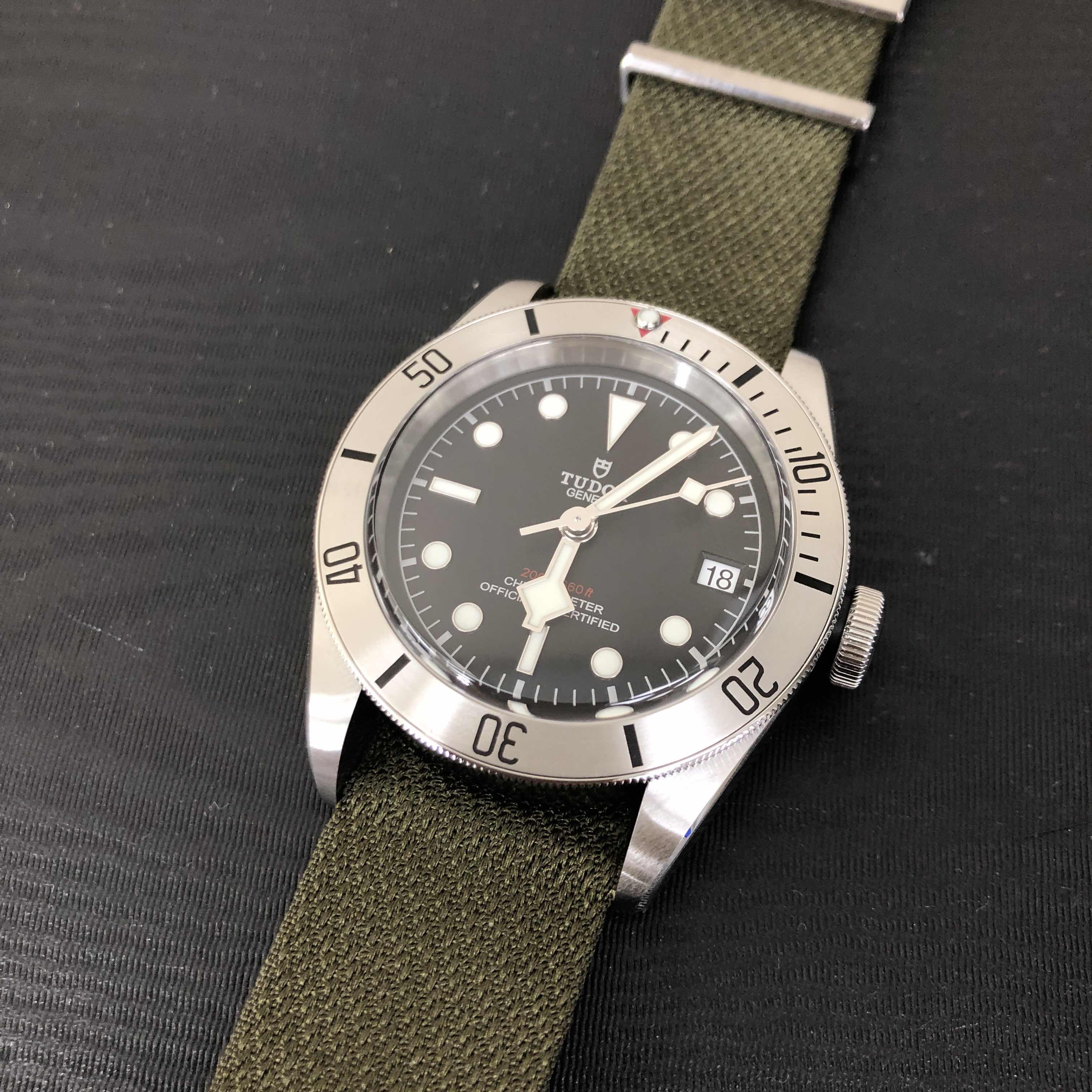 Tudor 79730 CANVAS STRAP - BLACK BAY STEEL AUTO - STAINLESS STEEL Replica Watch - Image 5