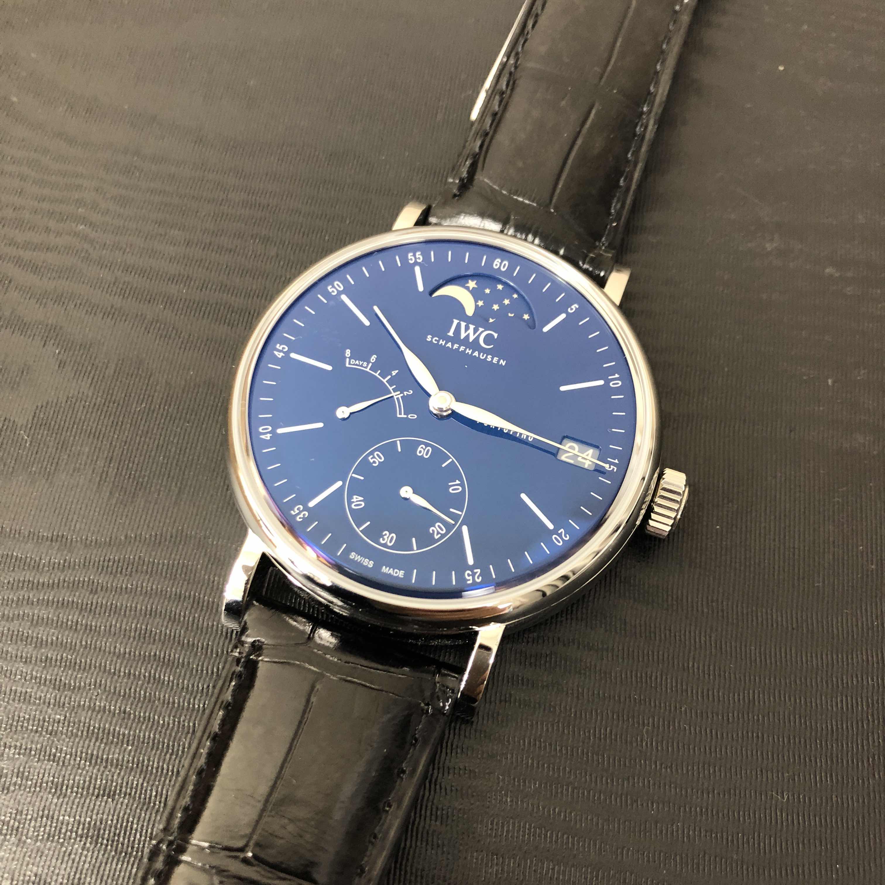 IW516405 - IWC Portofino Replica Watch - Manual Wind Blue Dial Stainless Steel - Image 5