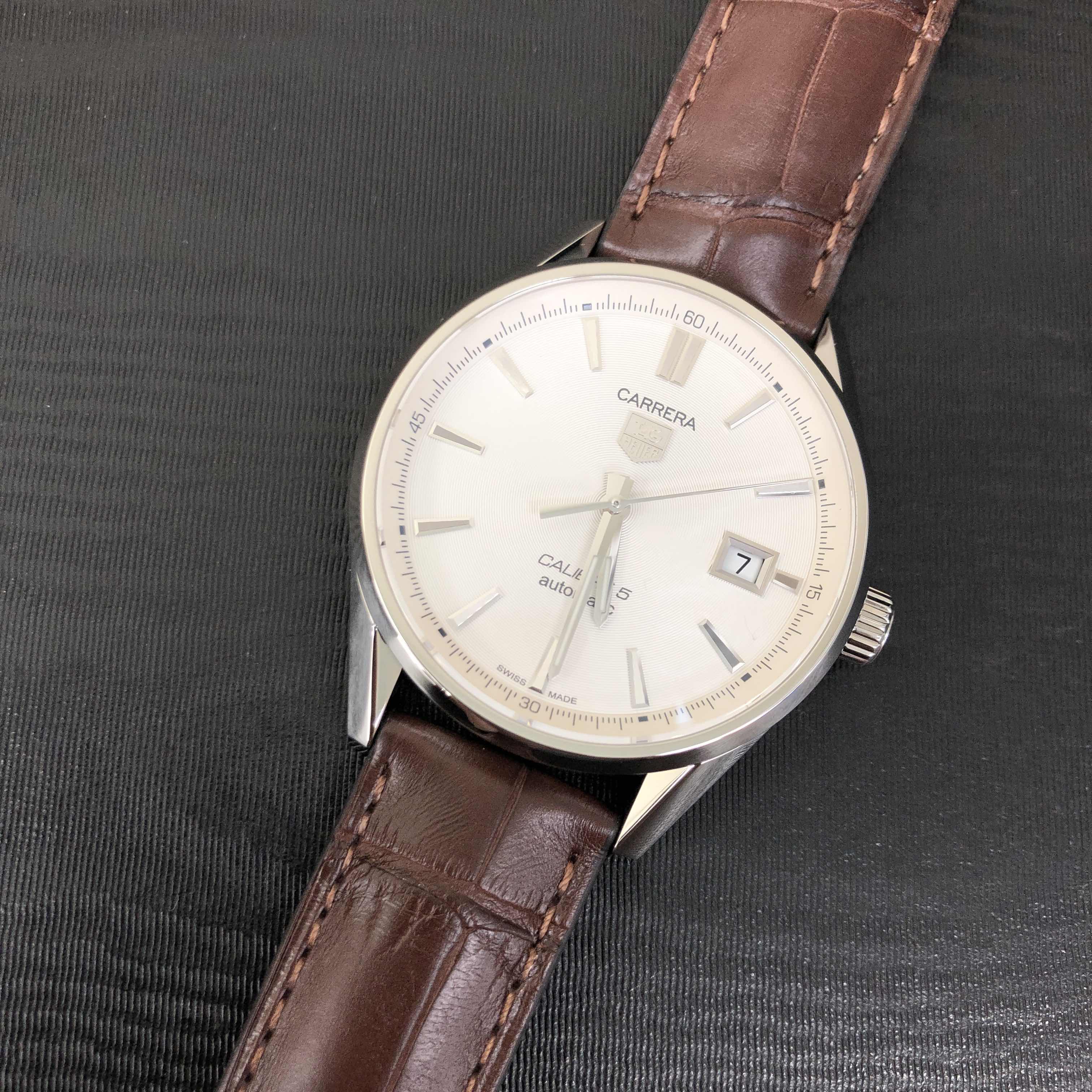 Tag Heuer WAR211B-FC6181 Carrera Replica Watch Automatic White Dial Steel Case - Image 5