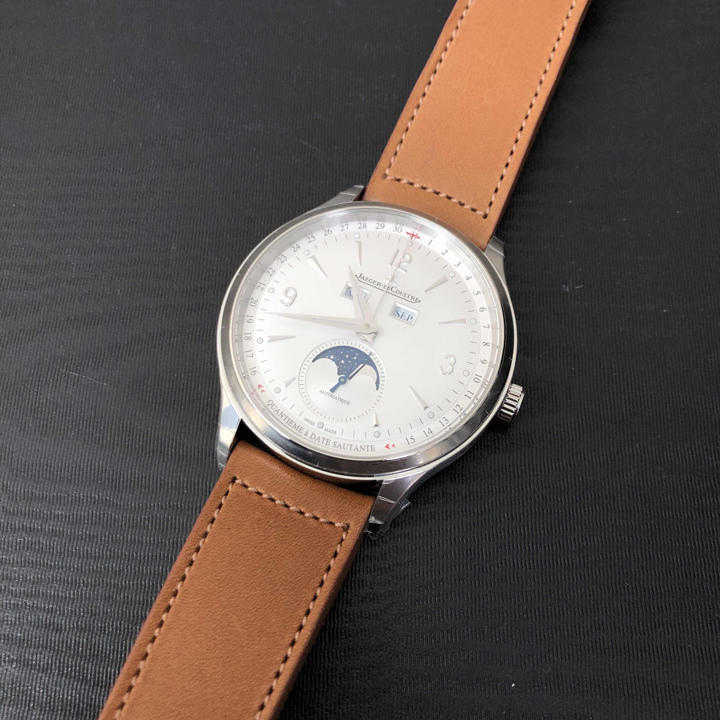 Jaeger-Lecoultre Q4148420 Master Ultra Thin Automatic Stainless Steel Replica Watch - Brown Leather - Image 5