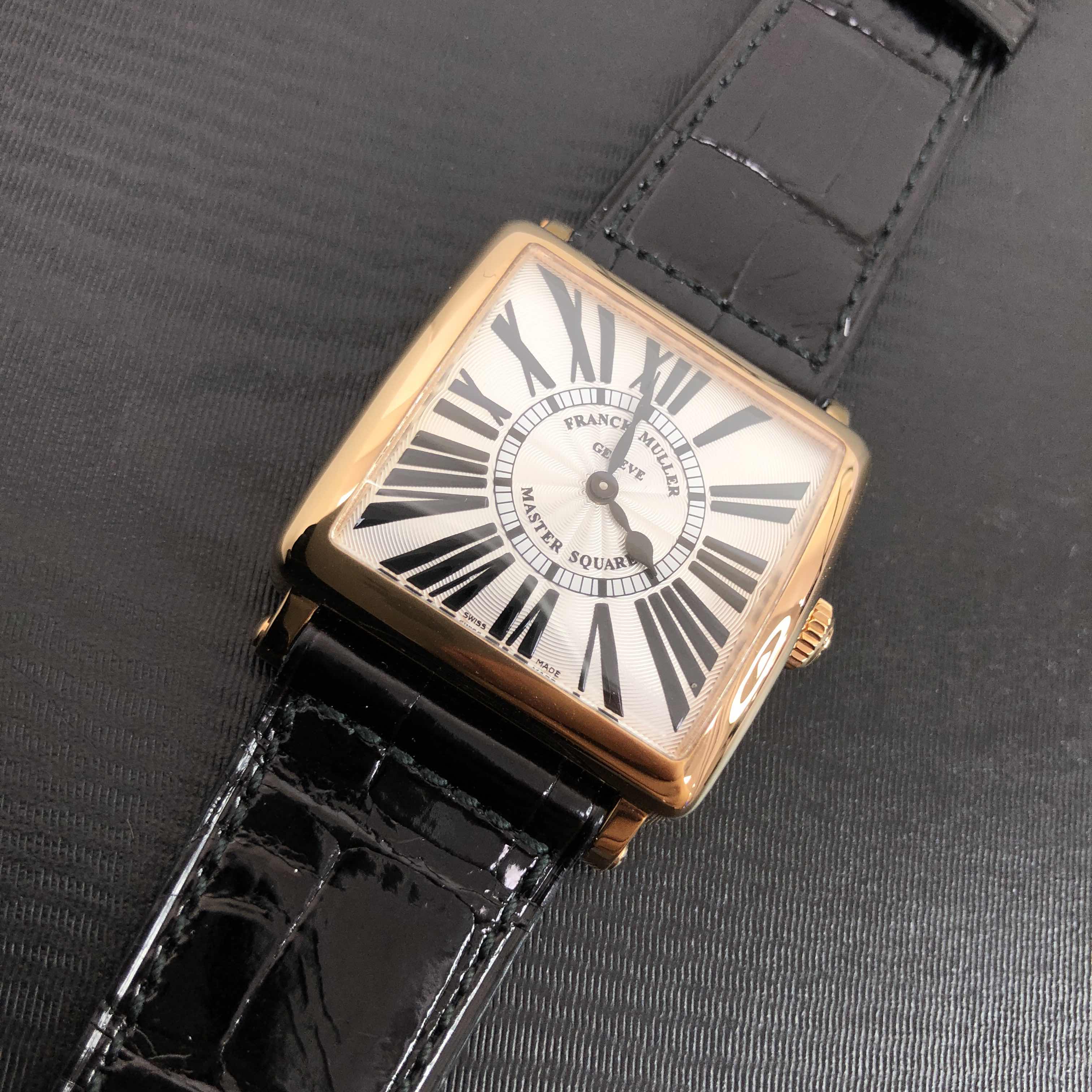 Franck Muller 6002 M QZ R 5N Master Square Replica Watch, Quartz, Silver Dial, 18kt Rose Gold Case - Image 5