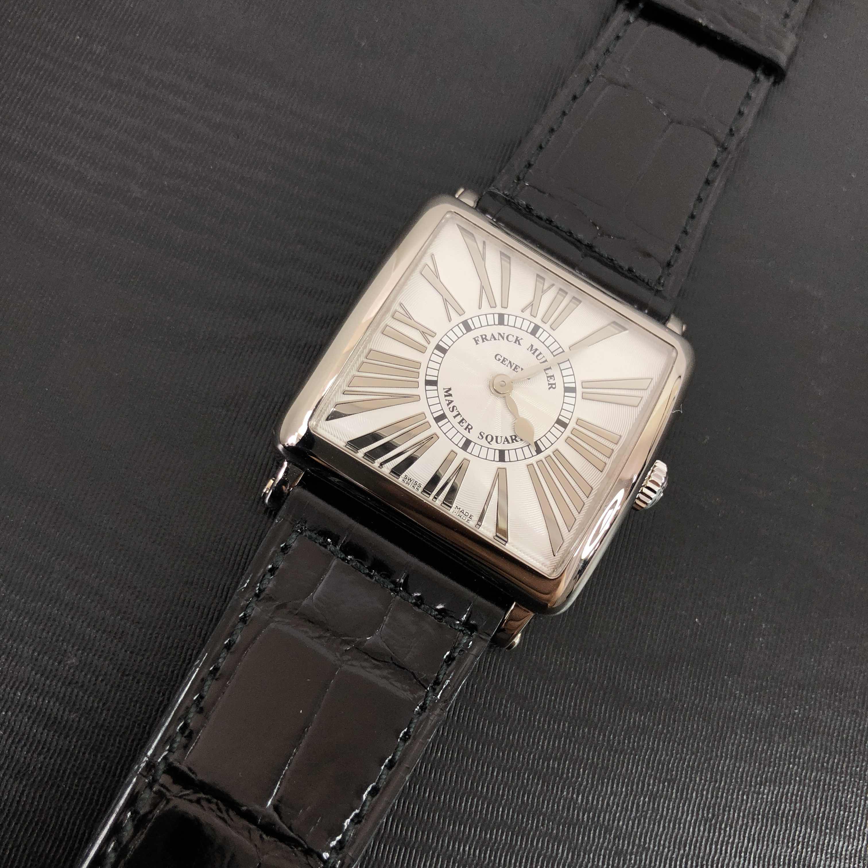 Franck Muller 6002 M QZ REL R OG Master Square Replica Watch, Quartz, Silver Dial, 18kt White Gold - Image 5