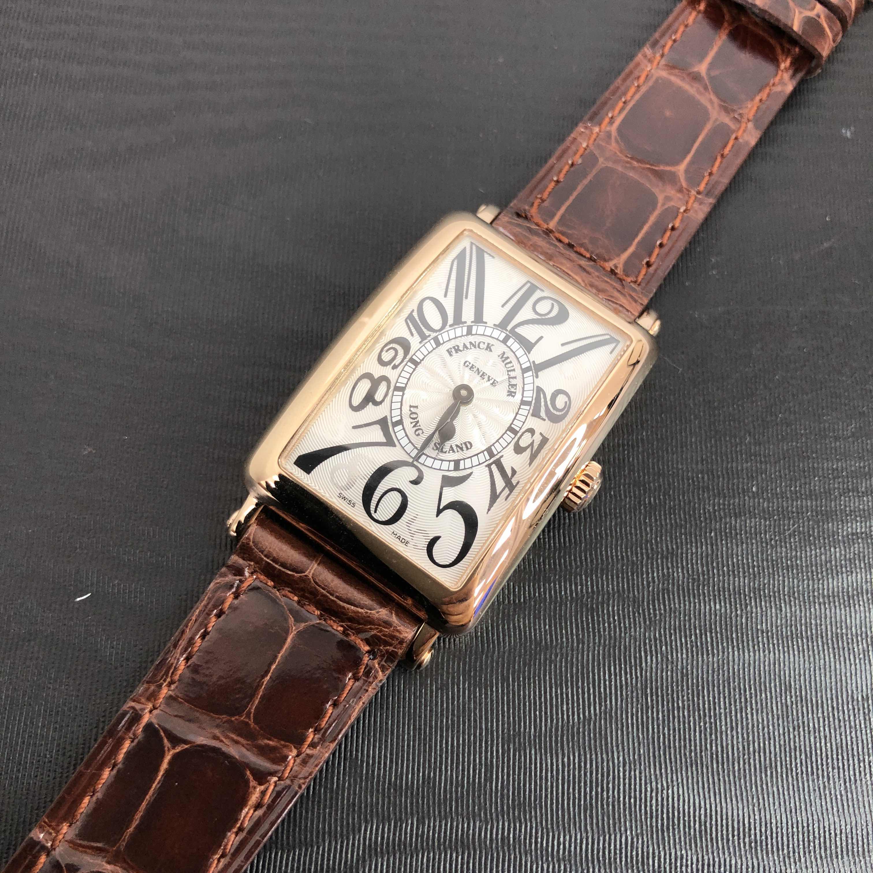 - 952 QZ HO 5N LONG ISLAND Quartz 18kt Rose Gold Replica Watch - Franck Muller - White Dial - Image 5