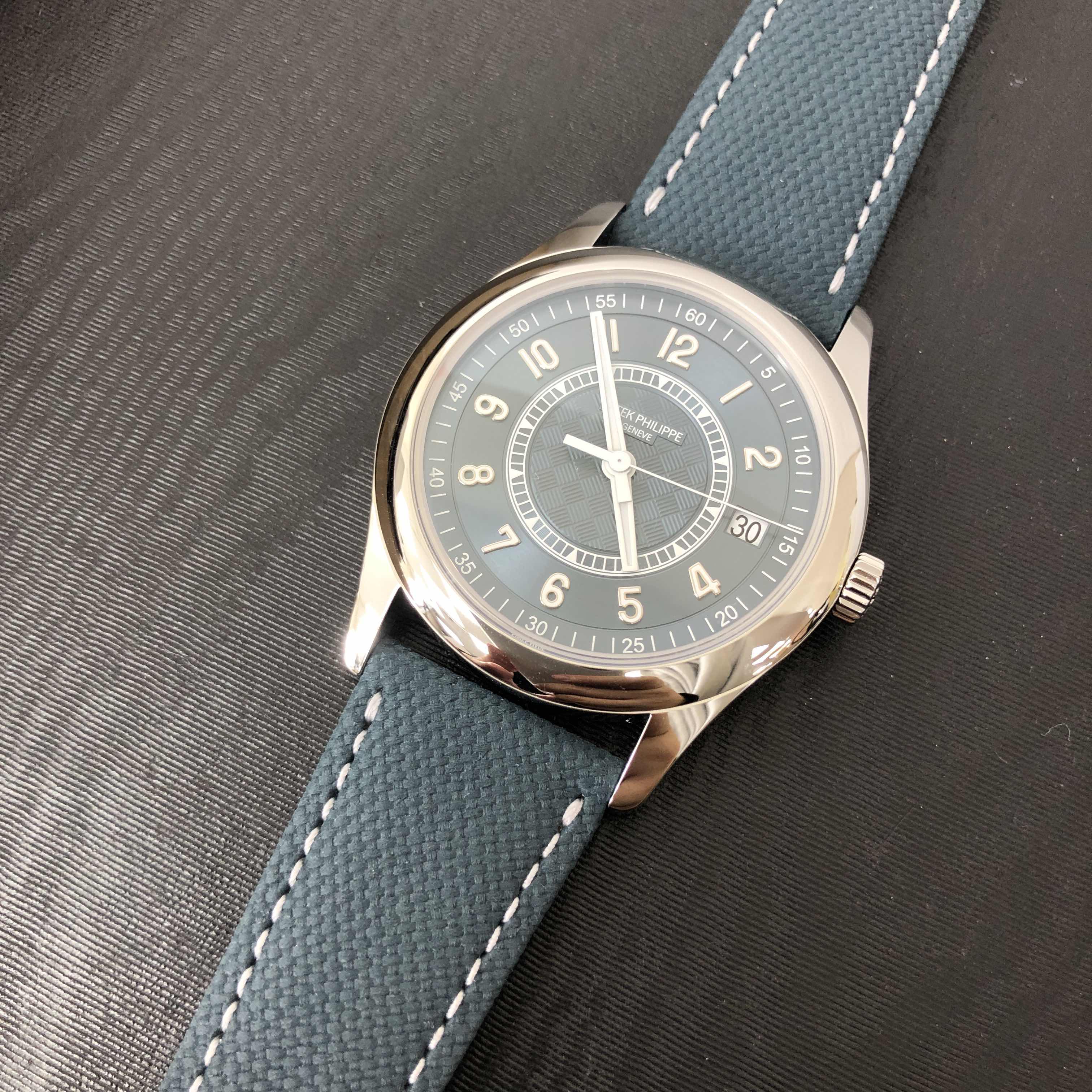 Patek Philippe 6007A-001 Calatrava Replica Watch, Automatic Movement, Blue Dial, Steel Case - Image 5