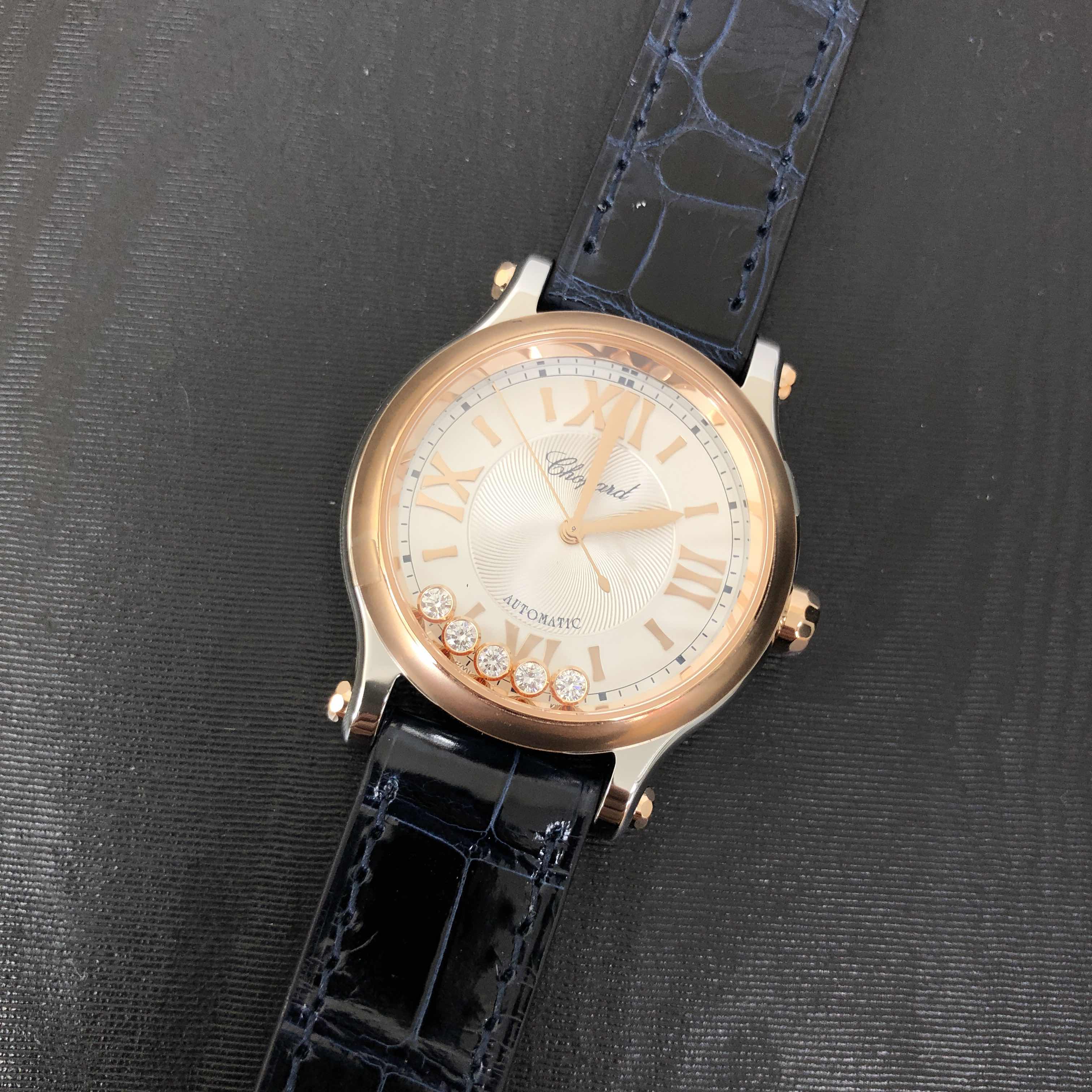 Chopard 278608-6001 Happy Sport Automatic 18kt Rose Gold & Steel Case Replica Watch - Image 5