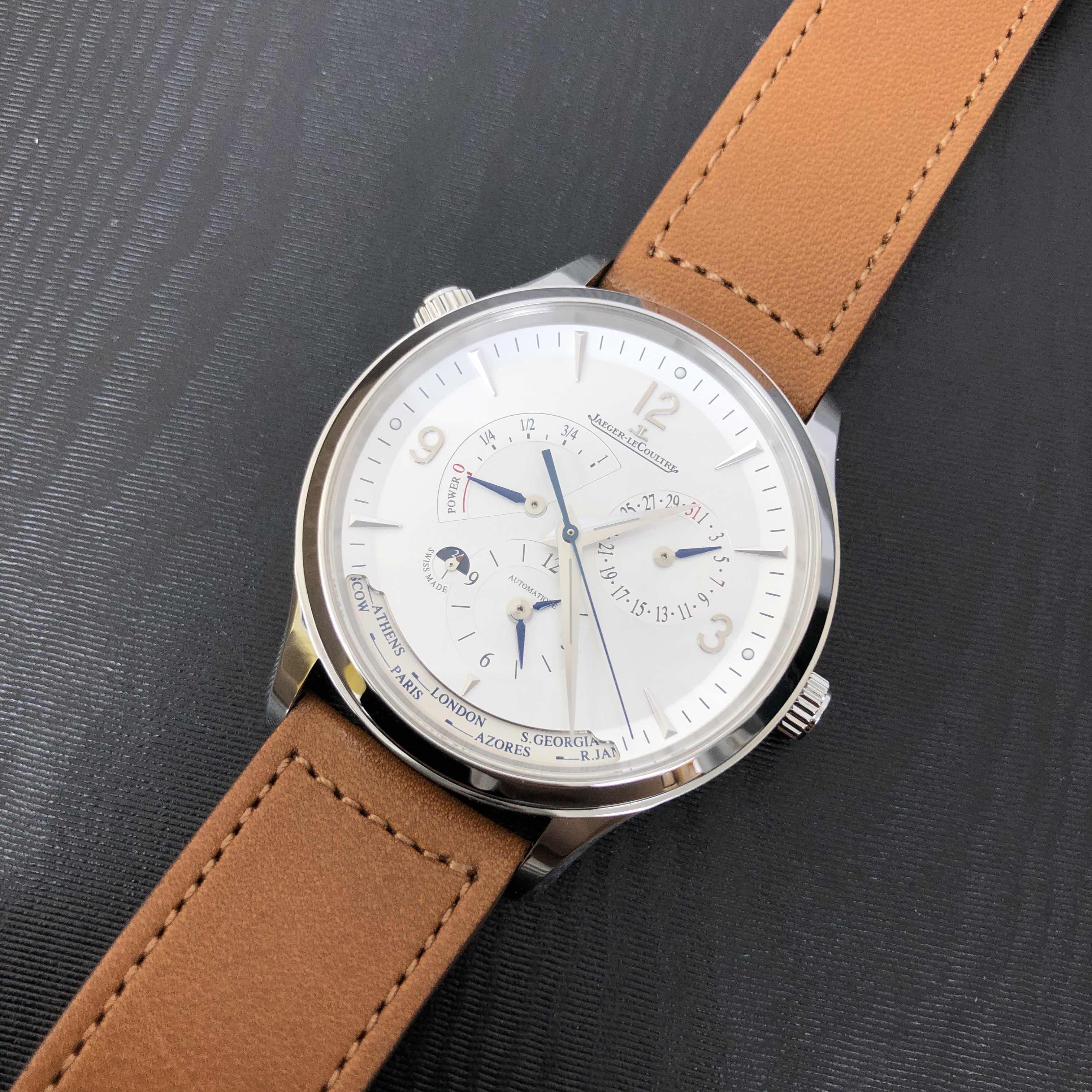 Jaeger-Lecoultre Q4128420 MASTER ULTRA THIN AUTO | Steel Case | Silver Dial | Brown Leather Strap - Image 5