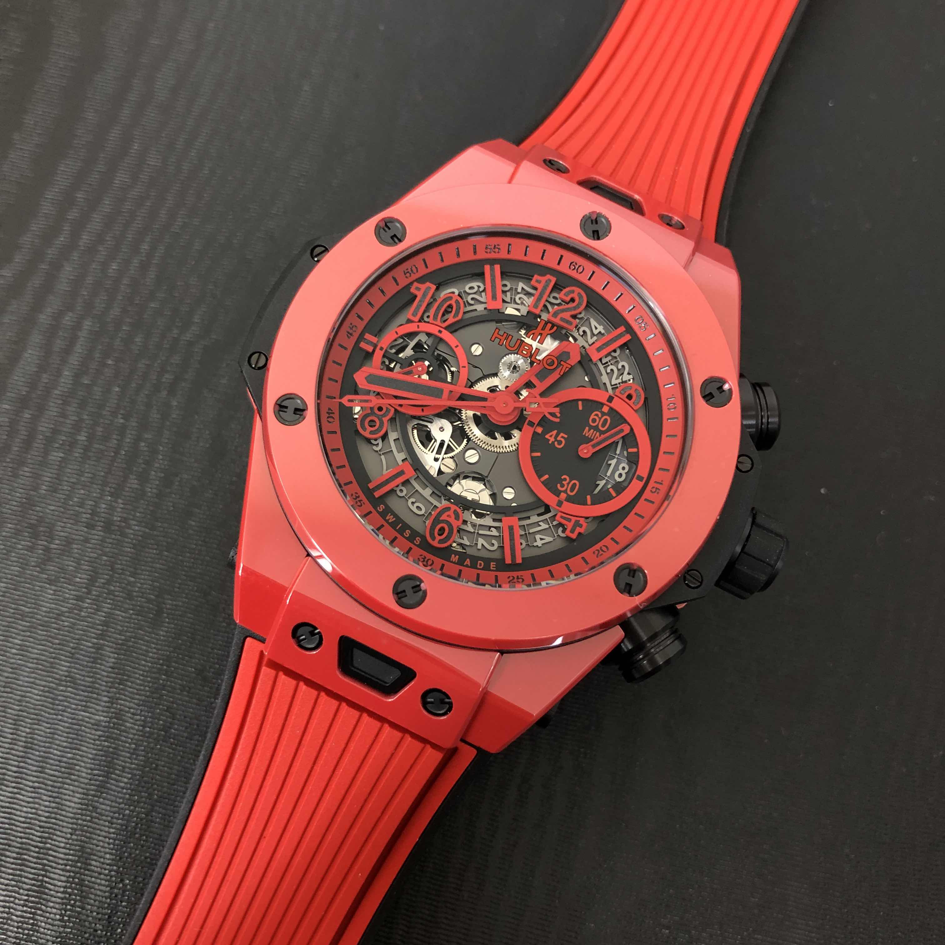 Hublot Big Bang Replica Watch 411.CF.8513.RX LTD 500 PCS, Automatic Ceramic, Red Dial Strap - Image 5