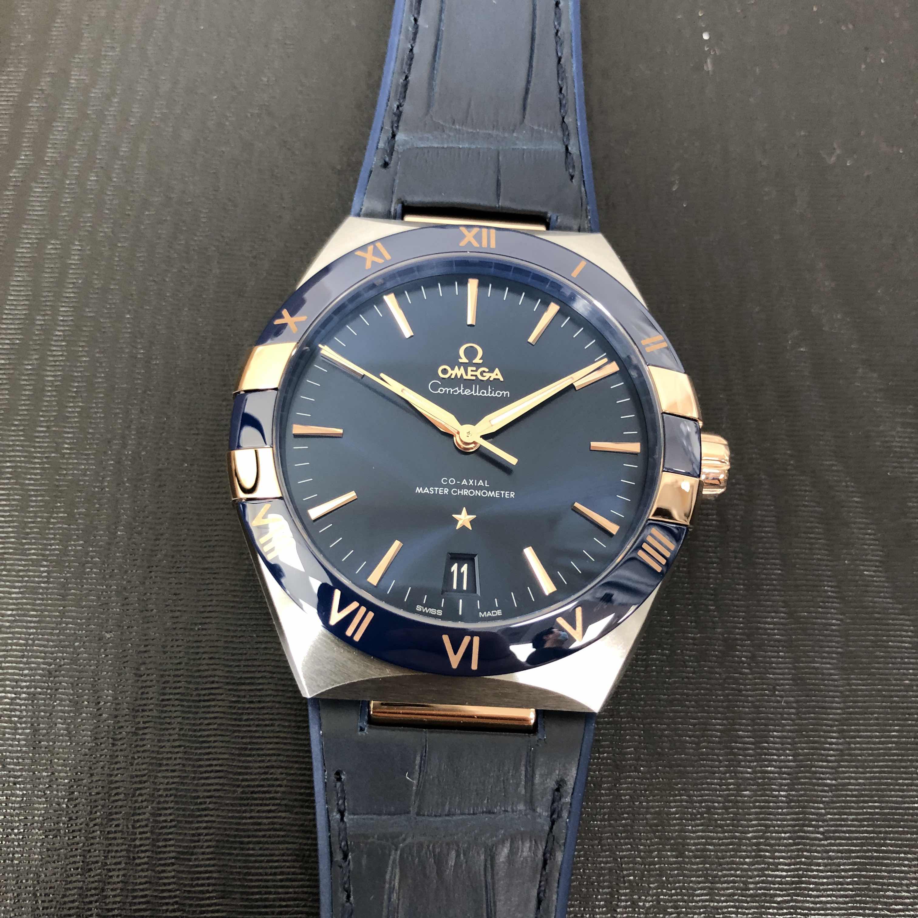 Omega Constellation Automatic 18kt Rose Gold Steel Blue Dial 131.23.41.21.03.001 Replica Watch - Image 5