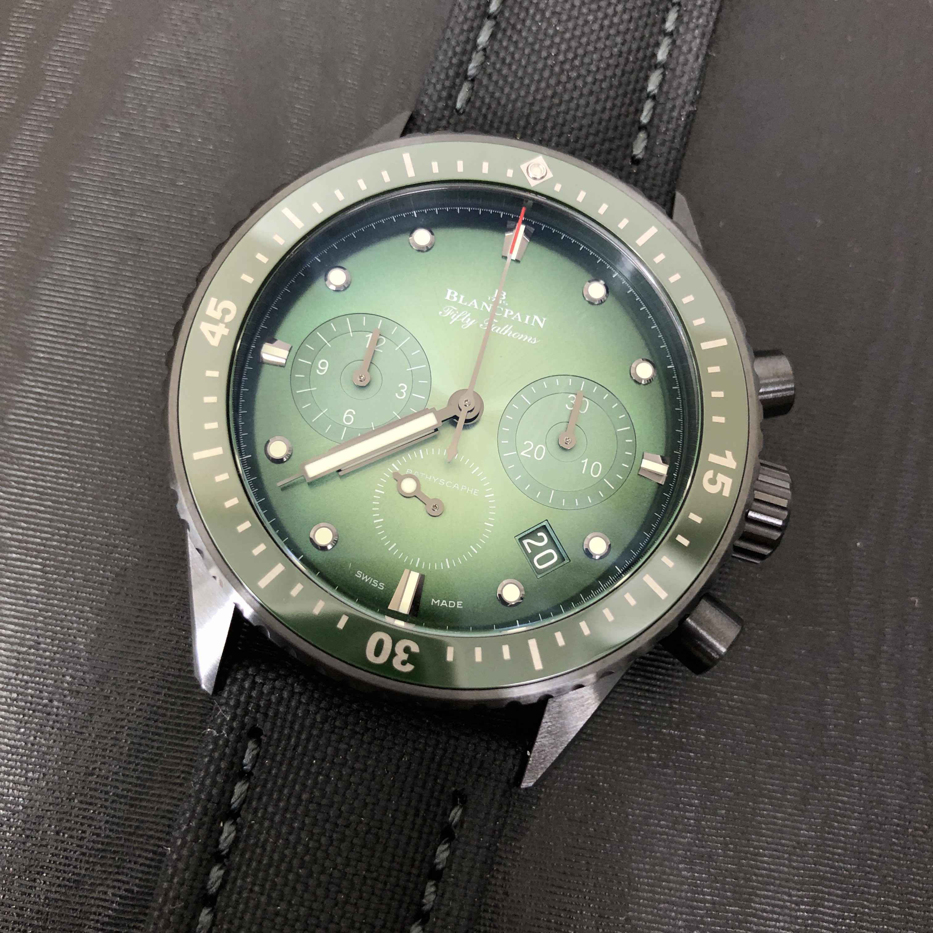 Blancpain 5200-0153-B52A Fifty Fathoms Automatic Green Dial Steel Replica Watch - Image 5