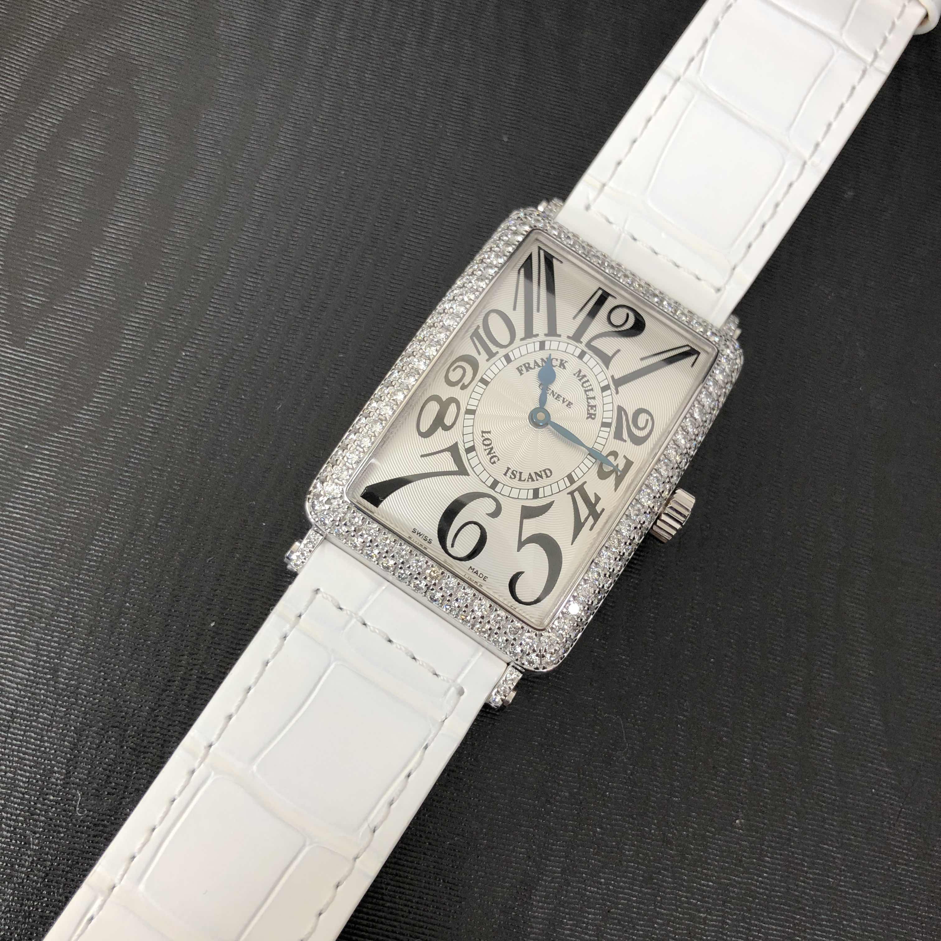Franck Muller 1000 SC D OG LONG ISLAND Automatic 18kt White Gold Diamond Leather 32mm | Replica - Image 5