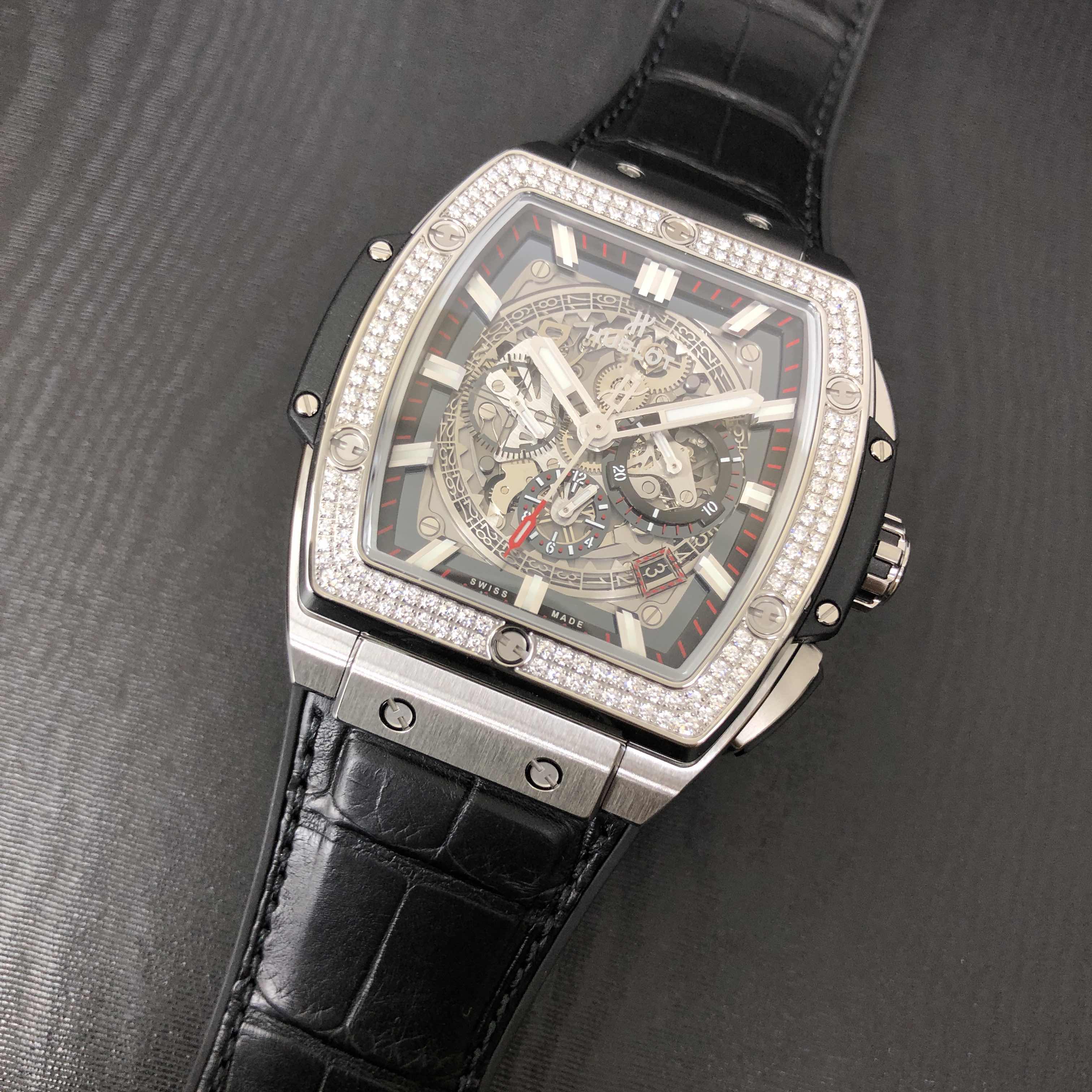 Hublot 601.NX.0173.LR.1104 Automatic Titanium Diamond Replica Watch | Swiss Movement | Silver Dial - Image 5