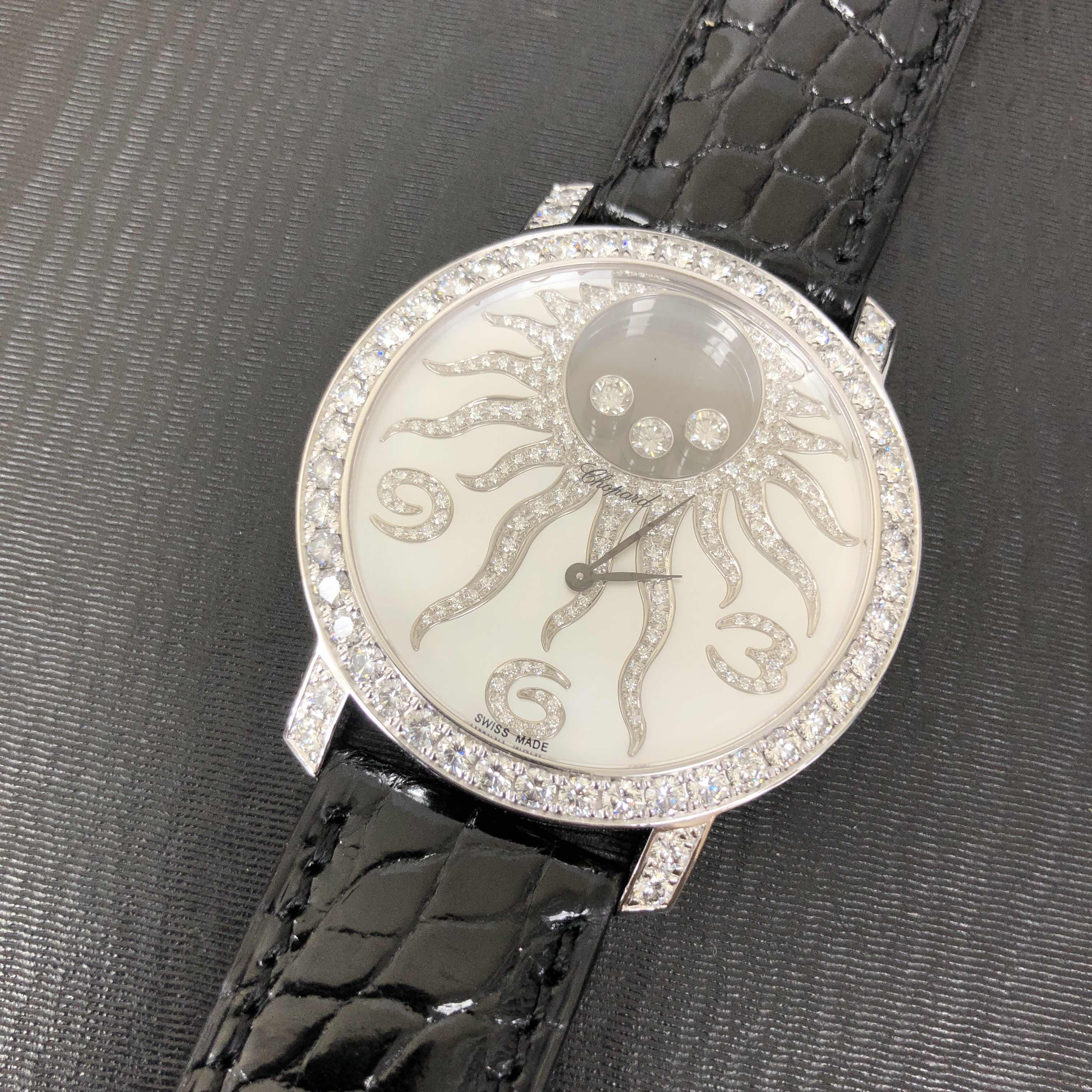 Chopard 207470-1001 Replica Watch - 18kt White Gold & Diamond, Quartz Movement, Happy Diamond - Image 5