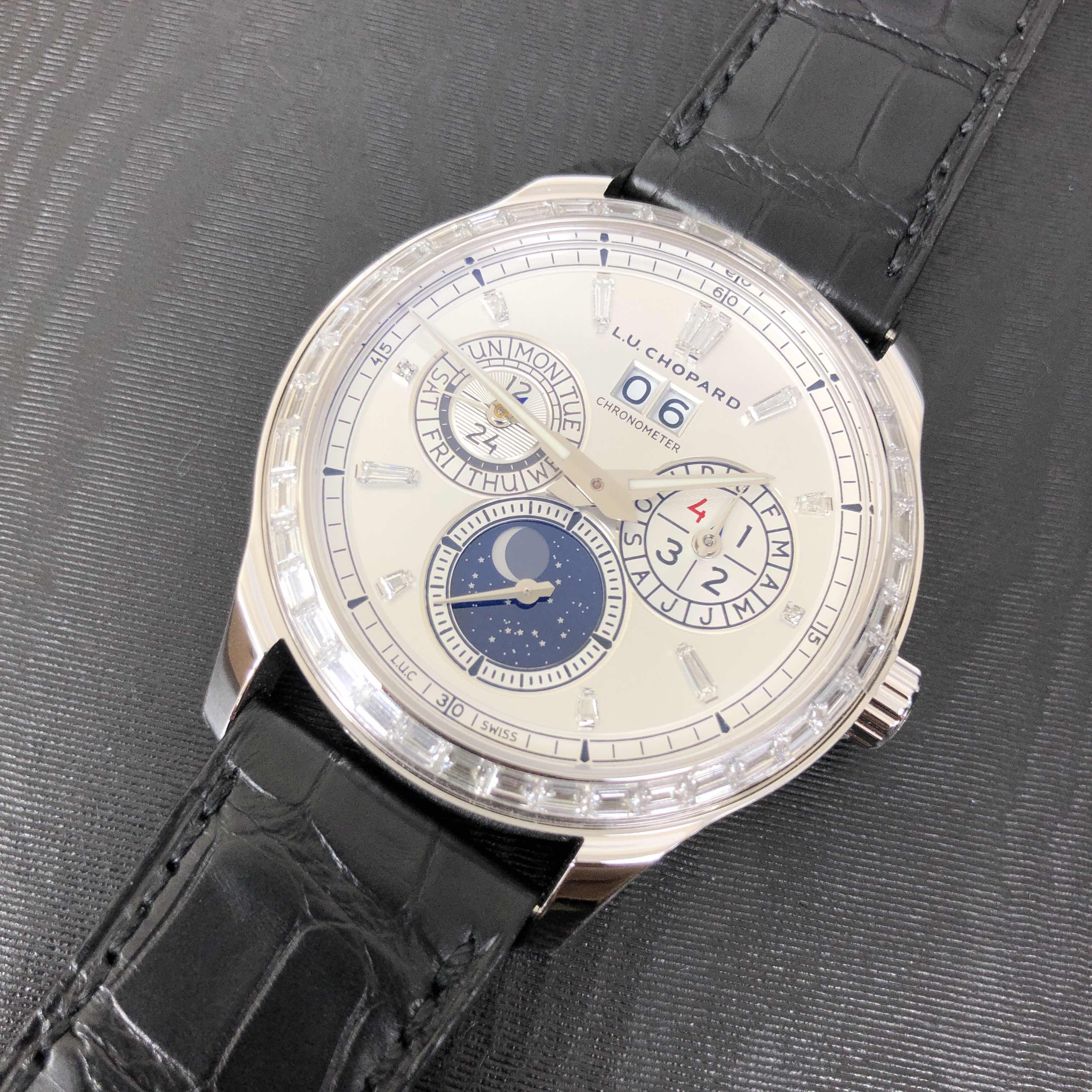 Chopard L.U.C 171927-1001 Automatic 18kt White Gold Diamond Replica Watch, 43mm, White Dial - Image 5