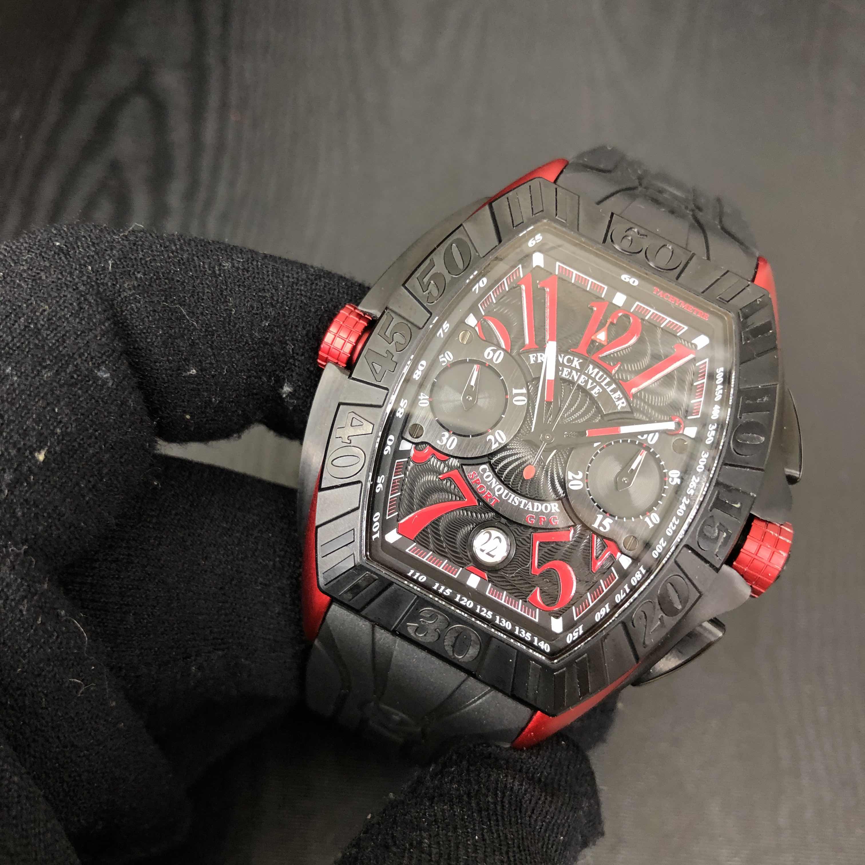 Franck Muller 8900CC DT GPG TT NR 5N Titanium Automatic Replica Watch, Black Dial & Rubber Strap - Image 5