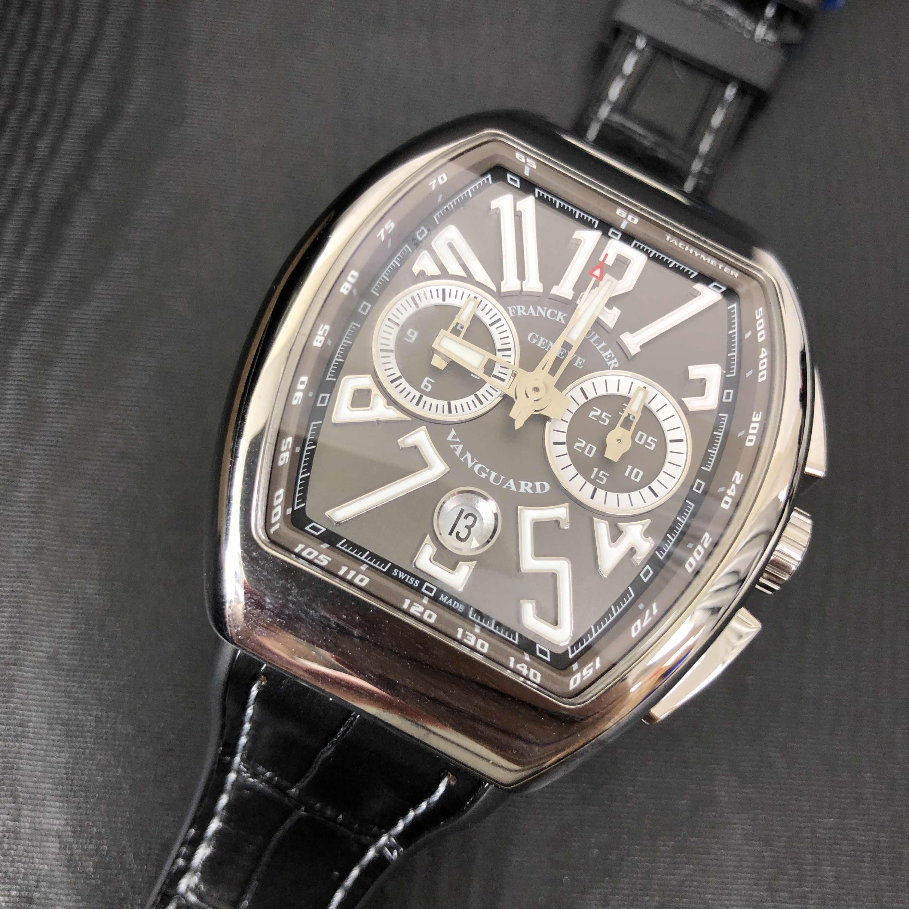 Franck Muller V 41 CC DTAC.TT Vanguard Replica Watch, Gray Dial, Steel Case, Automatic - Image 5