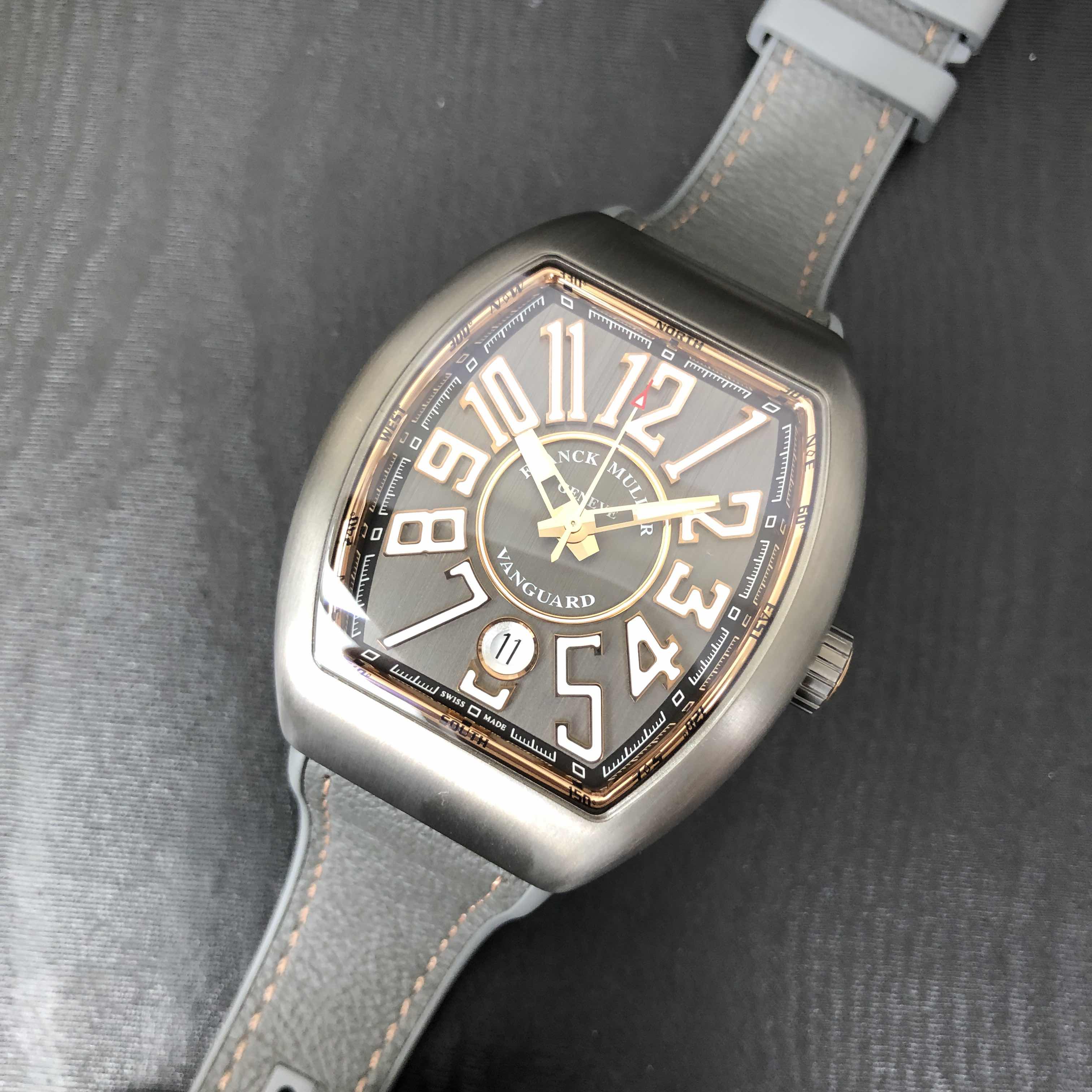 Franck Muller V 41 SC DT TT BR5N VANGUARD - Replica Watch - Automatic - Steel Case - Gray Dial - Image 5