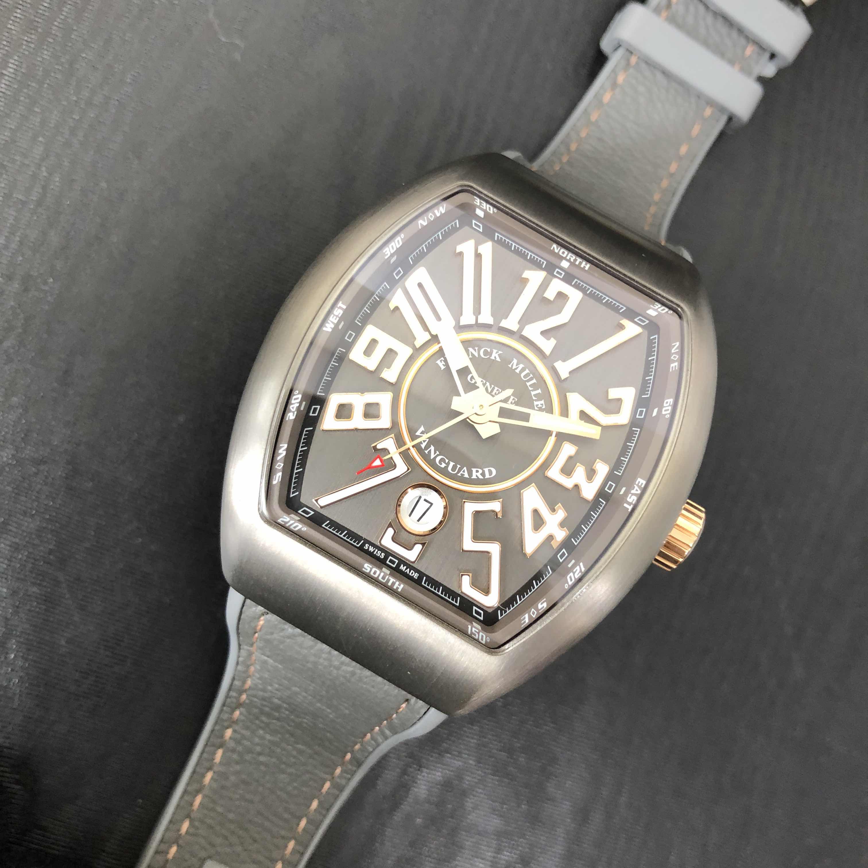 Franck Muller V 41 SC DT TT BR STG Vanguard Replica Watch Automatic Gray Dial Steel Case - Image 5