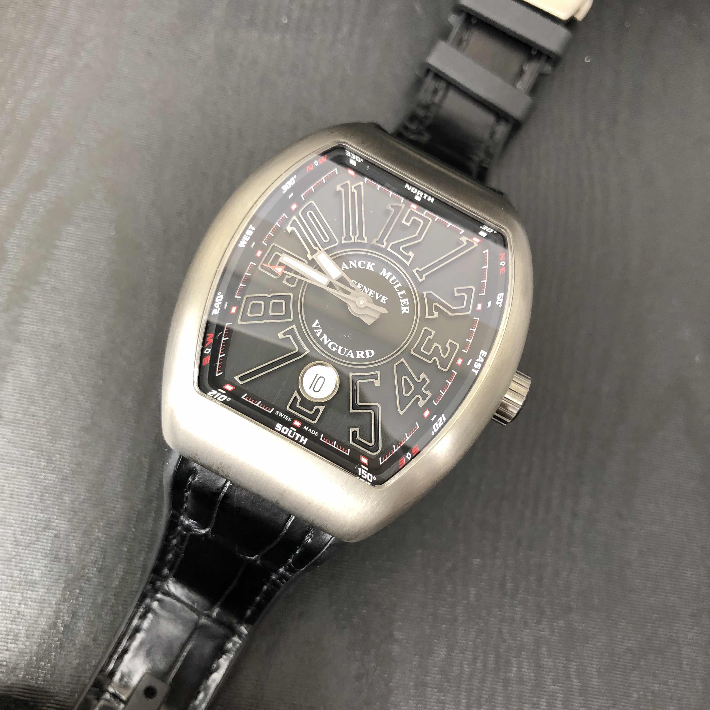 Franck Muller V 41 SC DT TT BRNR Vanguard Automatic Black Dial Stainless Steel Replica Watch - Image 5