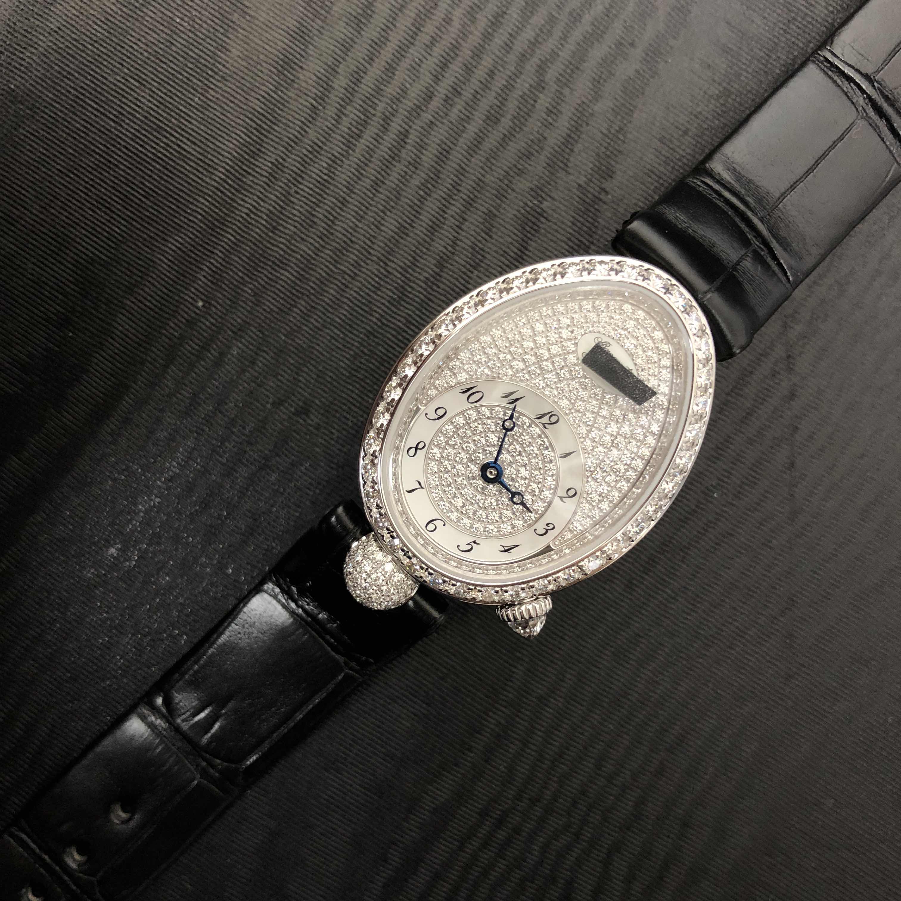 Breguet 8928BB/8D/944/DD0D/3L Reine de Naples Replica Watch, Silver Dial, 18kt White Gold & Diamond - Image 5