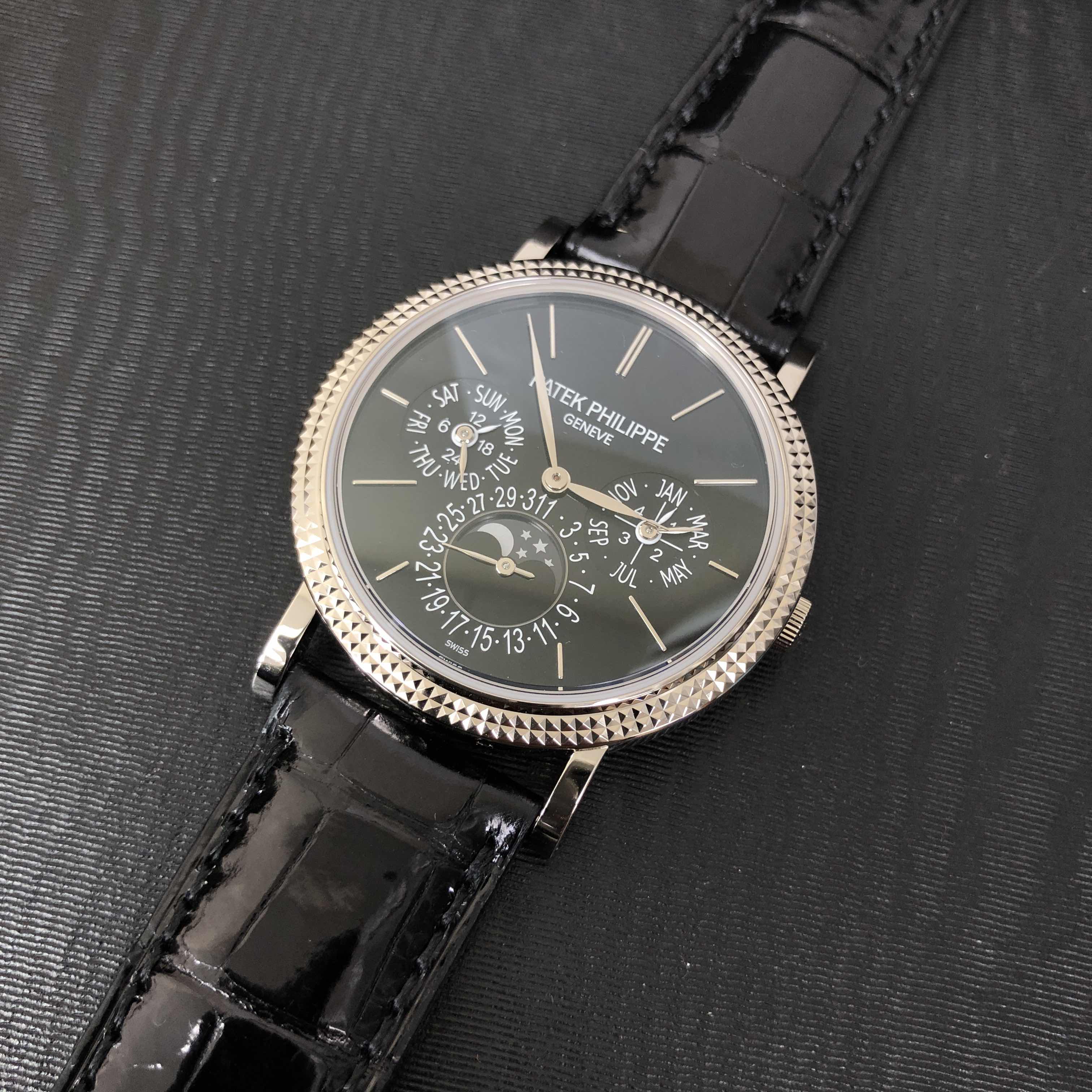 Patek Philippe 5139G-010 Grand Complications Replica Watch, Automatic, Black Dial, 18kt White Gold - Image 5