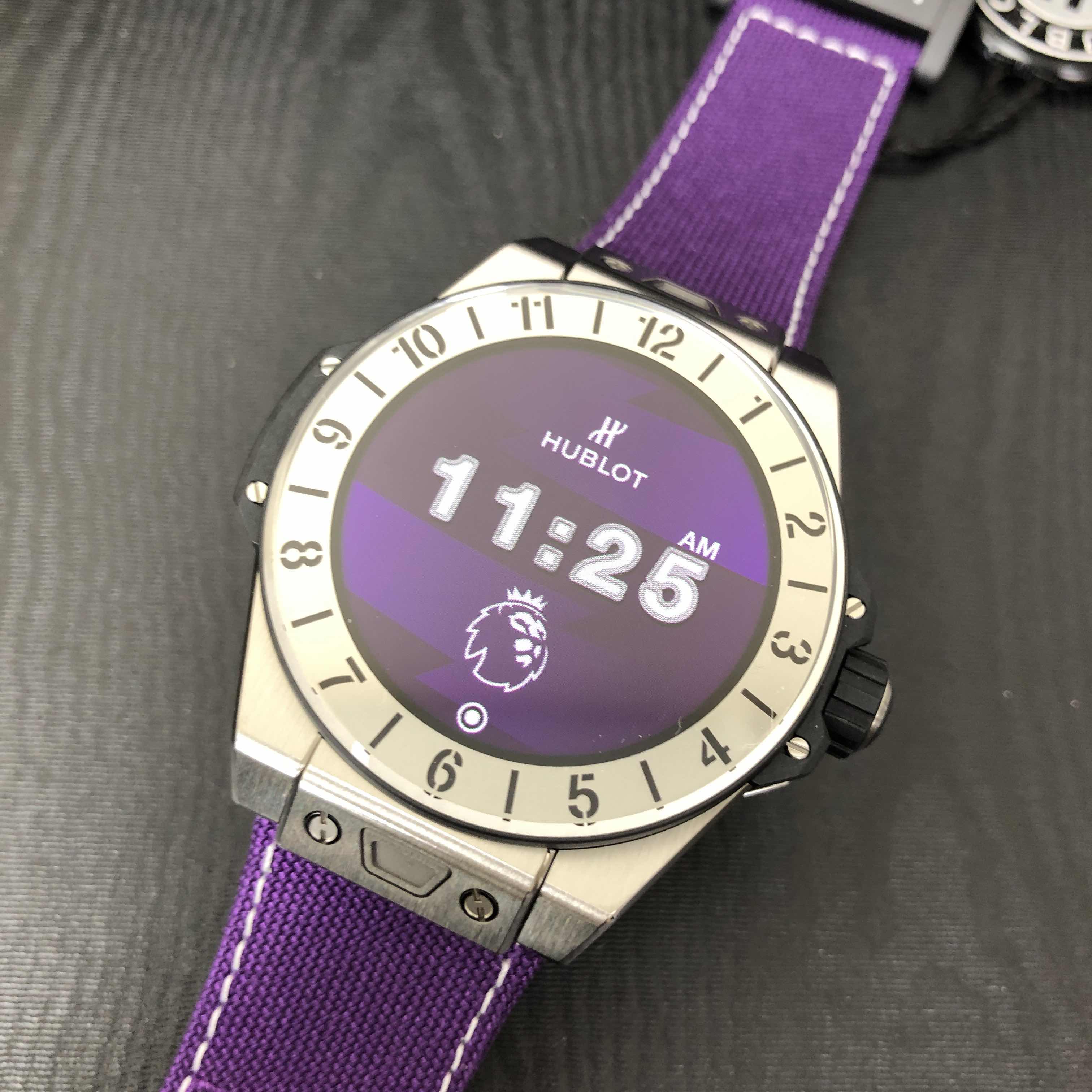 Hublot 440.NX.1100.NR.PLW21 INTELLIGENT Titanium | Purple Dial | Canvas Strap Replica Watch - Image 5