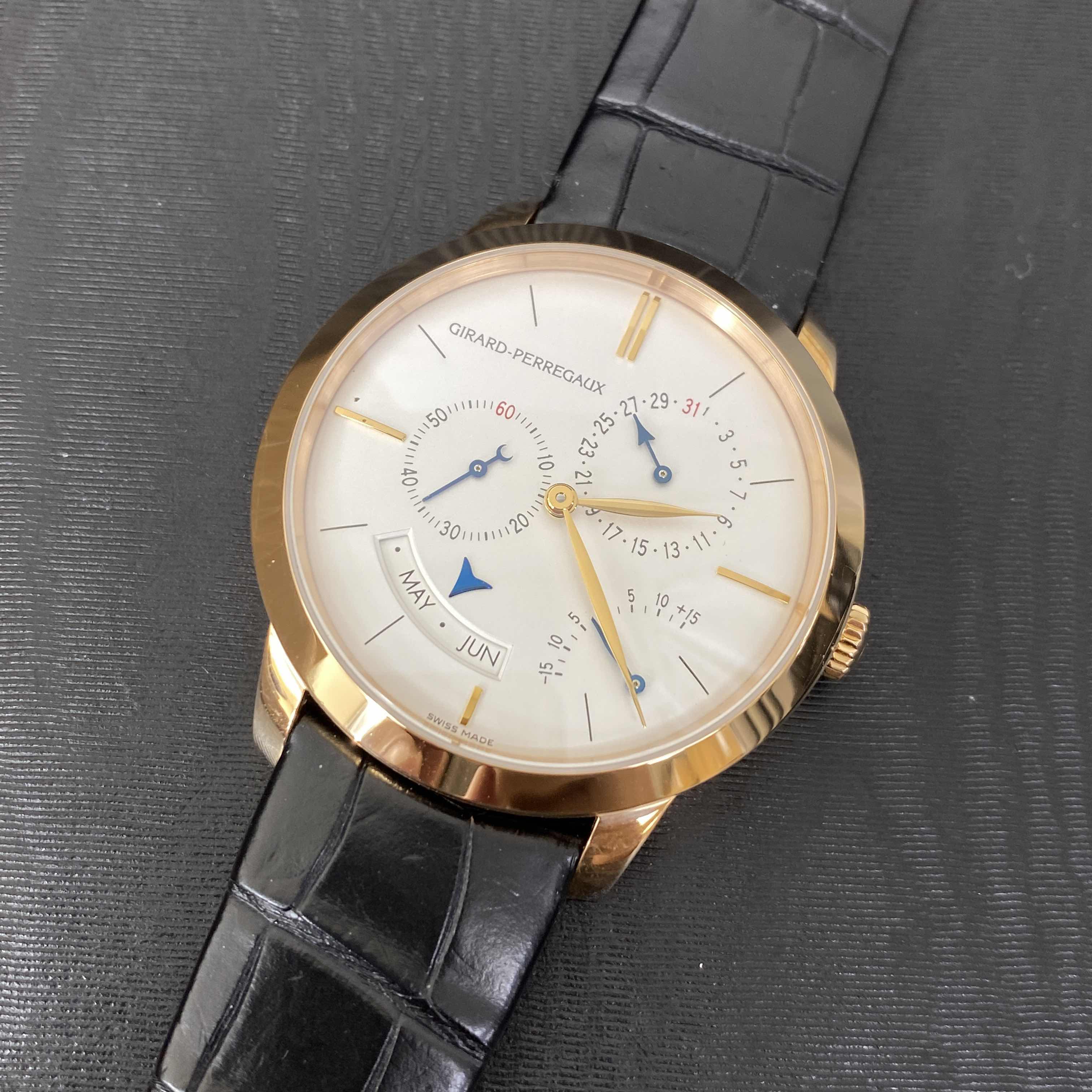 Girard Perregaux 49538-52-131-BK6A Replica Watch 1966 Automatic 18kt Pink Gold White Dial Black - Image 5