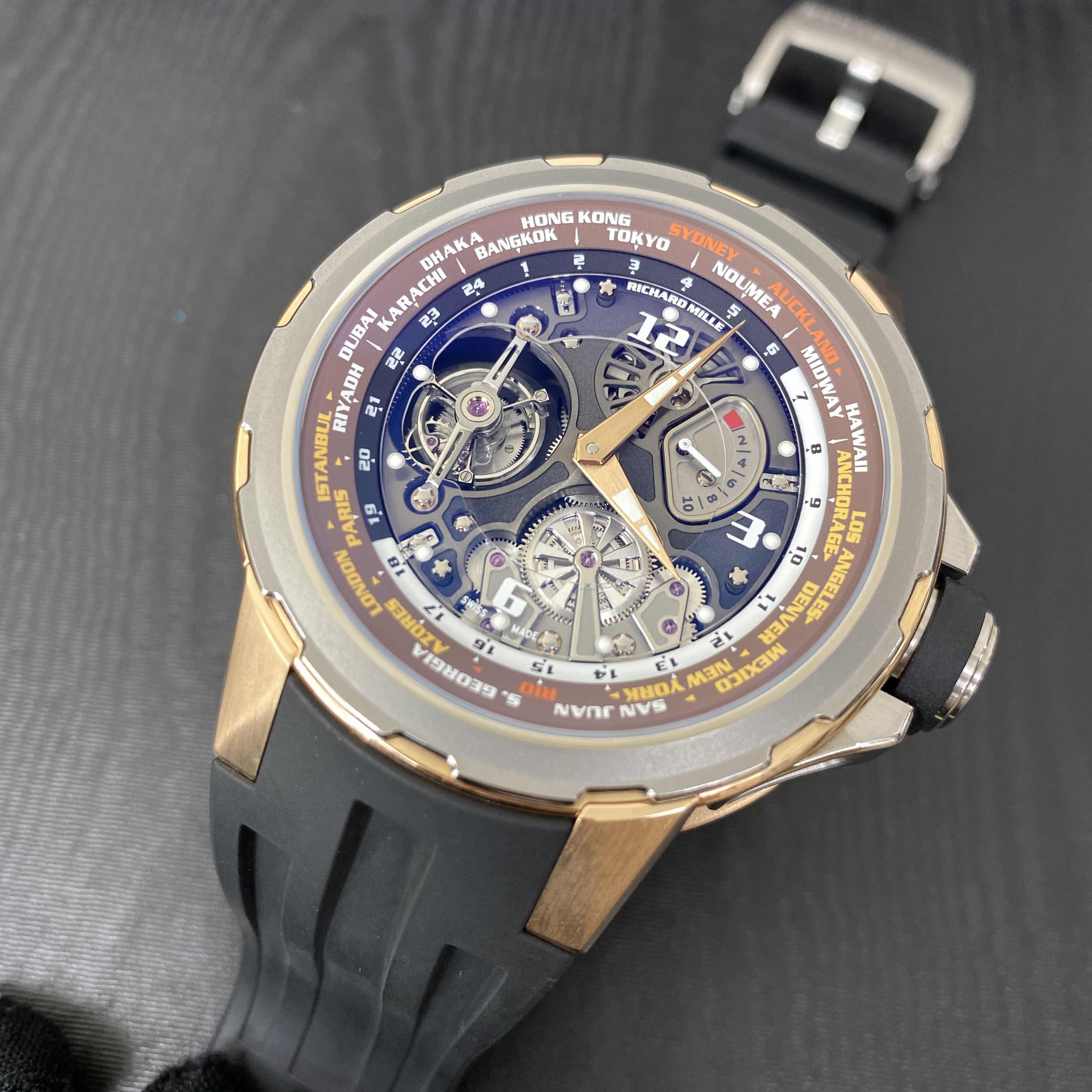 Richard Mille RM58-01 Replica Watch, 18kt Rose Gold & Titanium, Transparent Dial, Manual Wind - Image 5