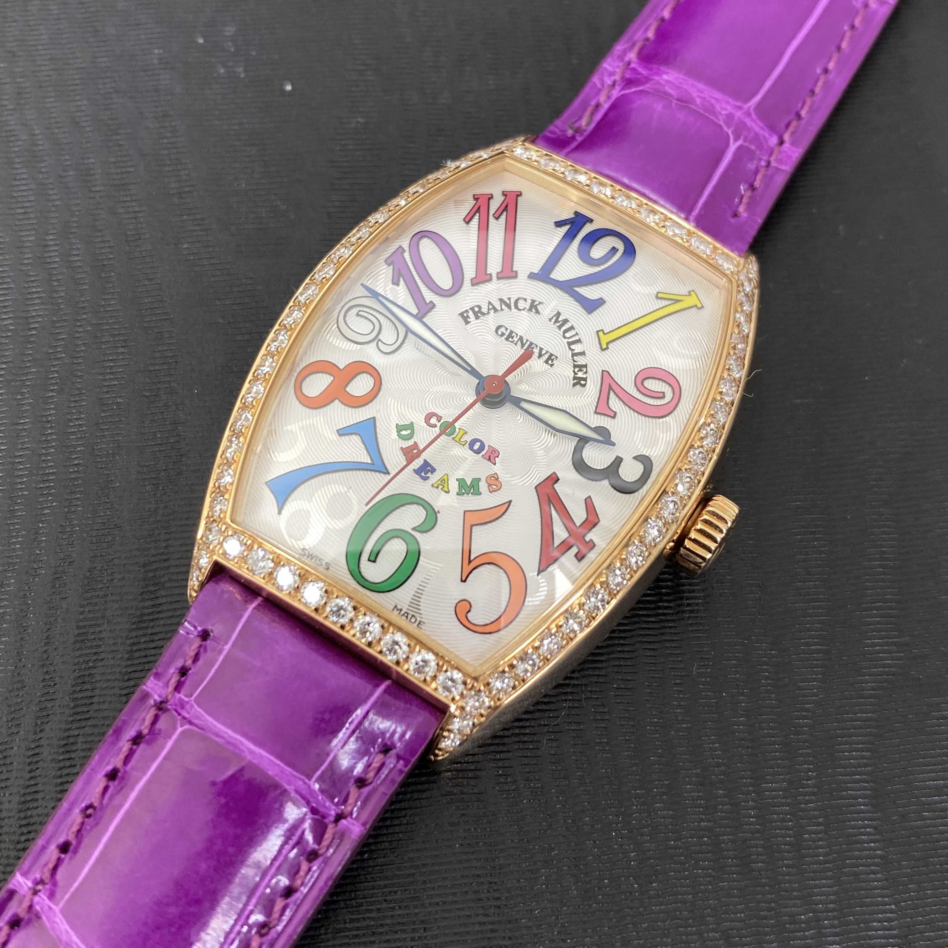 Franck Muller 5851 M SC COL DRM D 1R 5N-PUR Cintree Curvex Automatic Silver Dial Rose Gold Replica - Image 5