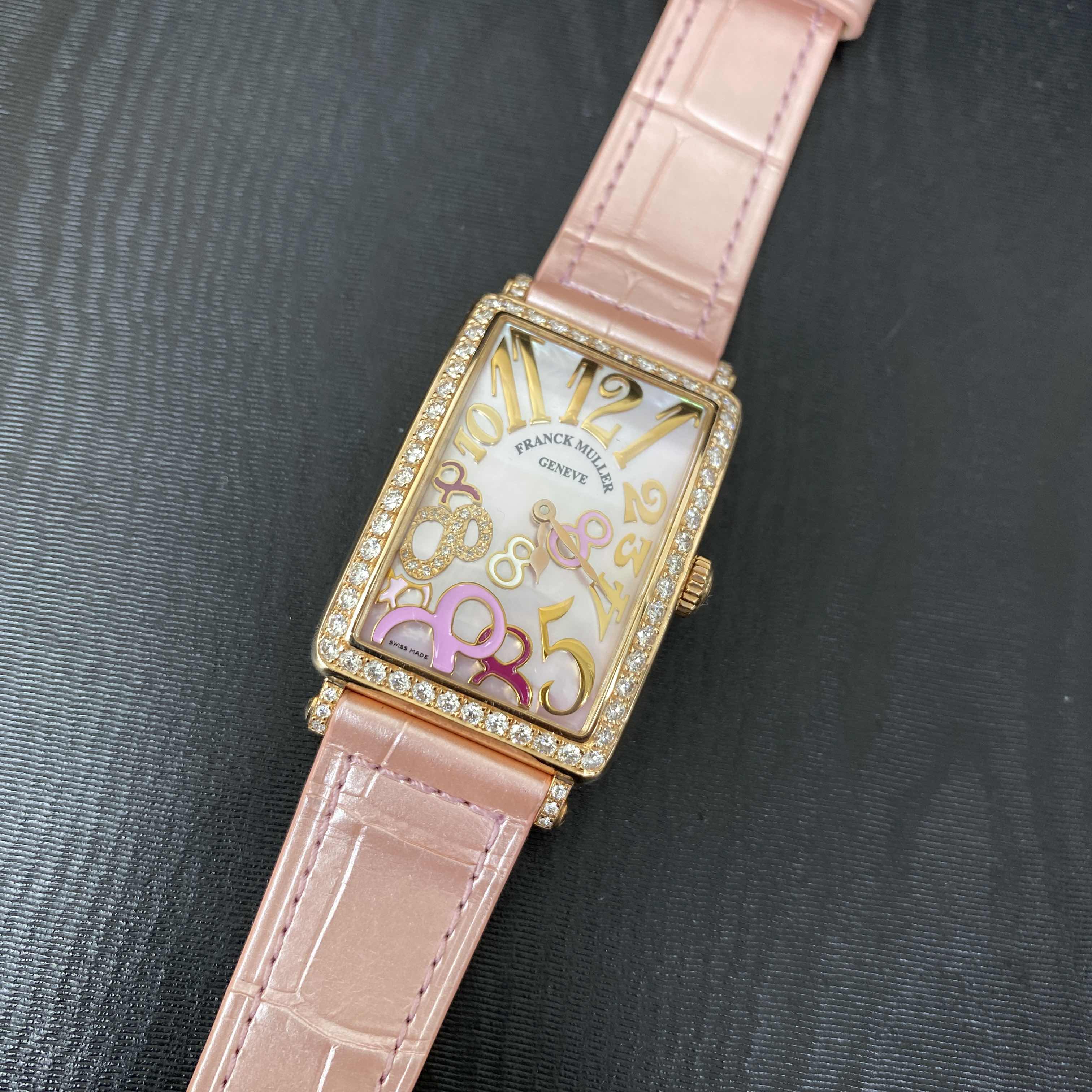 Franck Muller 952 QZ REL 8CD MOP RS D 1R 5N-PINK Replica Watch, Purple MOP Dial, Rose Gold & - Image 5