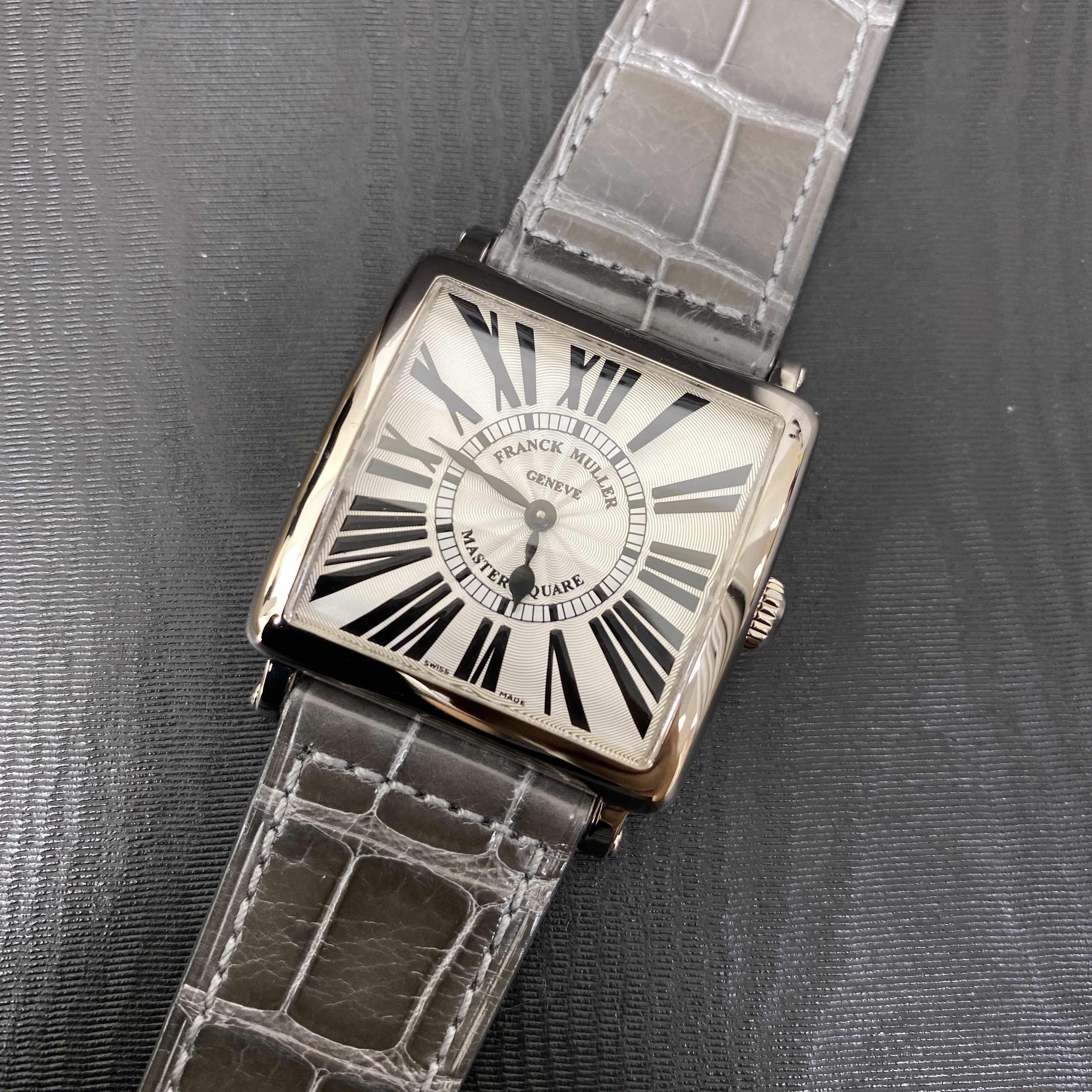 Franck Muller 6002 M QZ R OG-GREY Quartz 18kt White Gold Master Square Replica Watch, Silver Dial - Image 5
