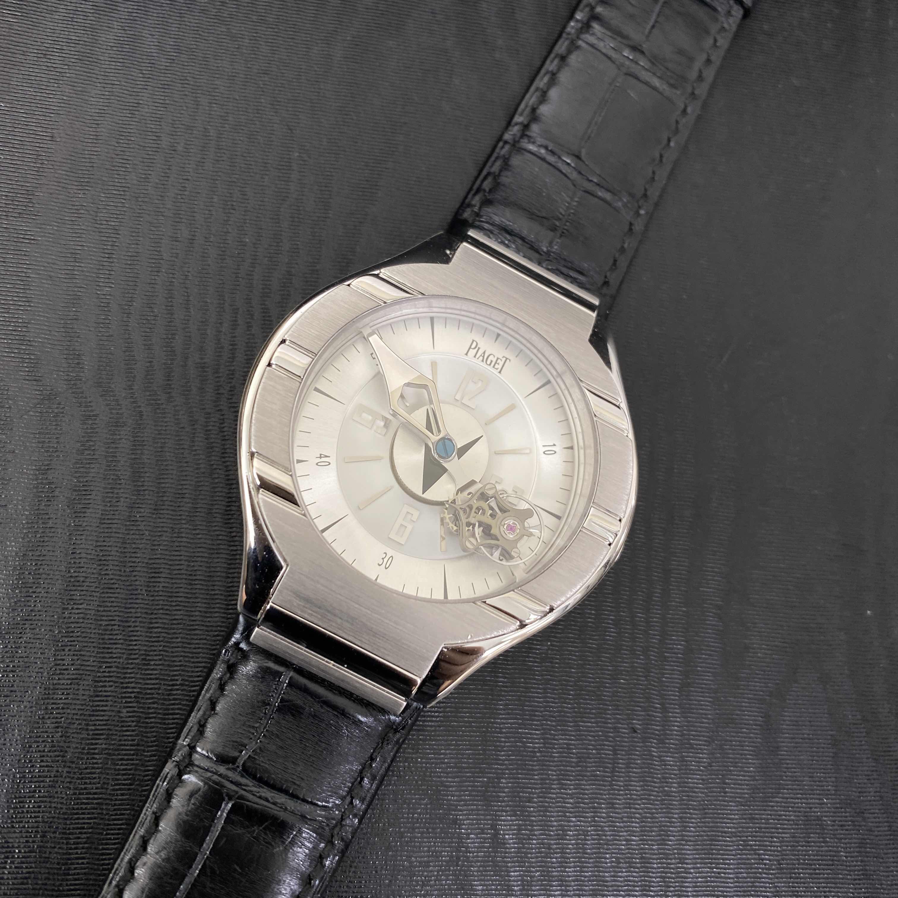Piaget G0A31123 Polo Replica Watch, Manual Wind, Silver Dial, 18kt White Gold Case - Image 4