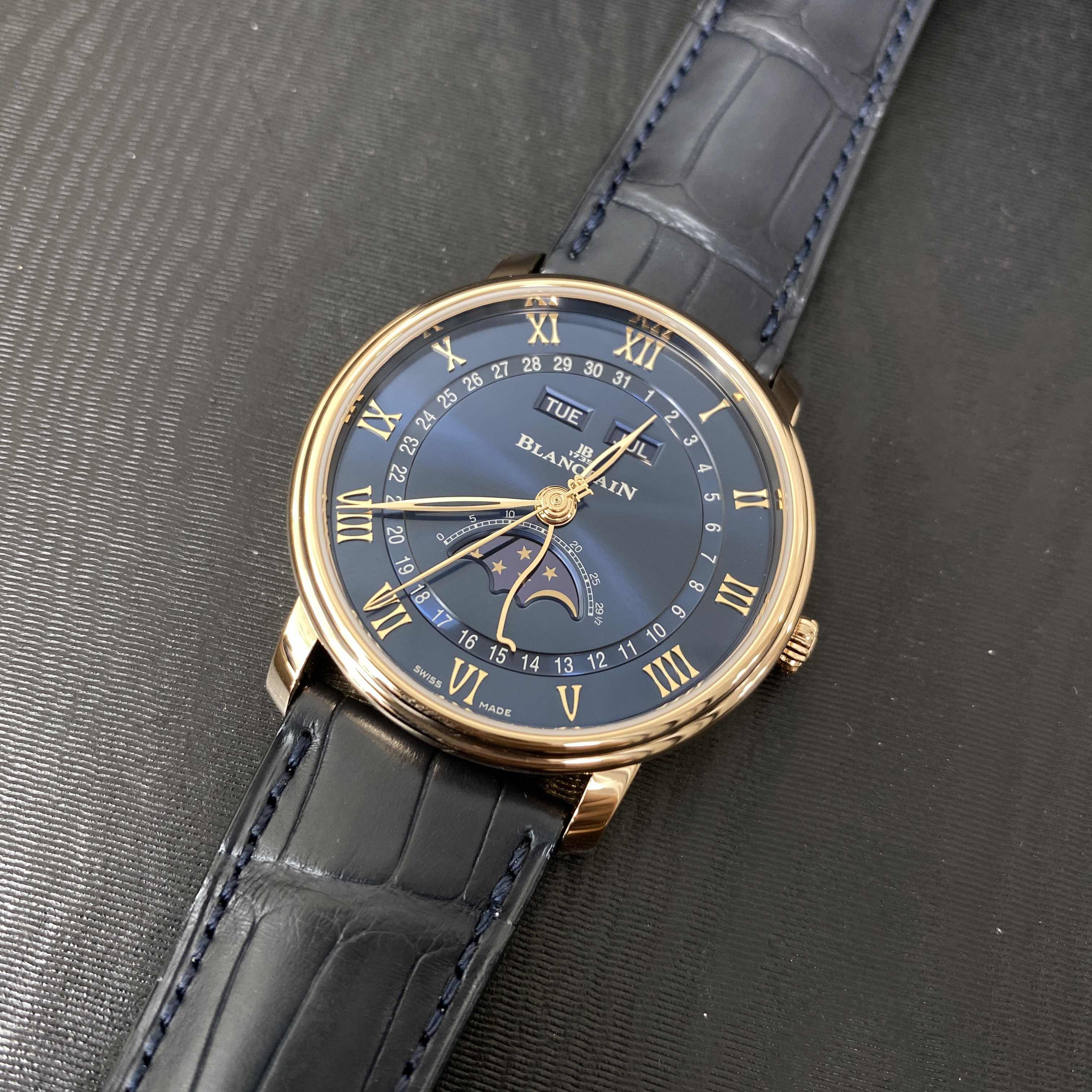 Blancpain 6654-3640-55B CLASSIQUE Replica Watch - Automatic - Blue Dial - Rose Gold Case - Image 5