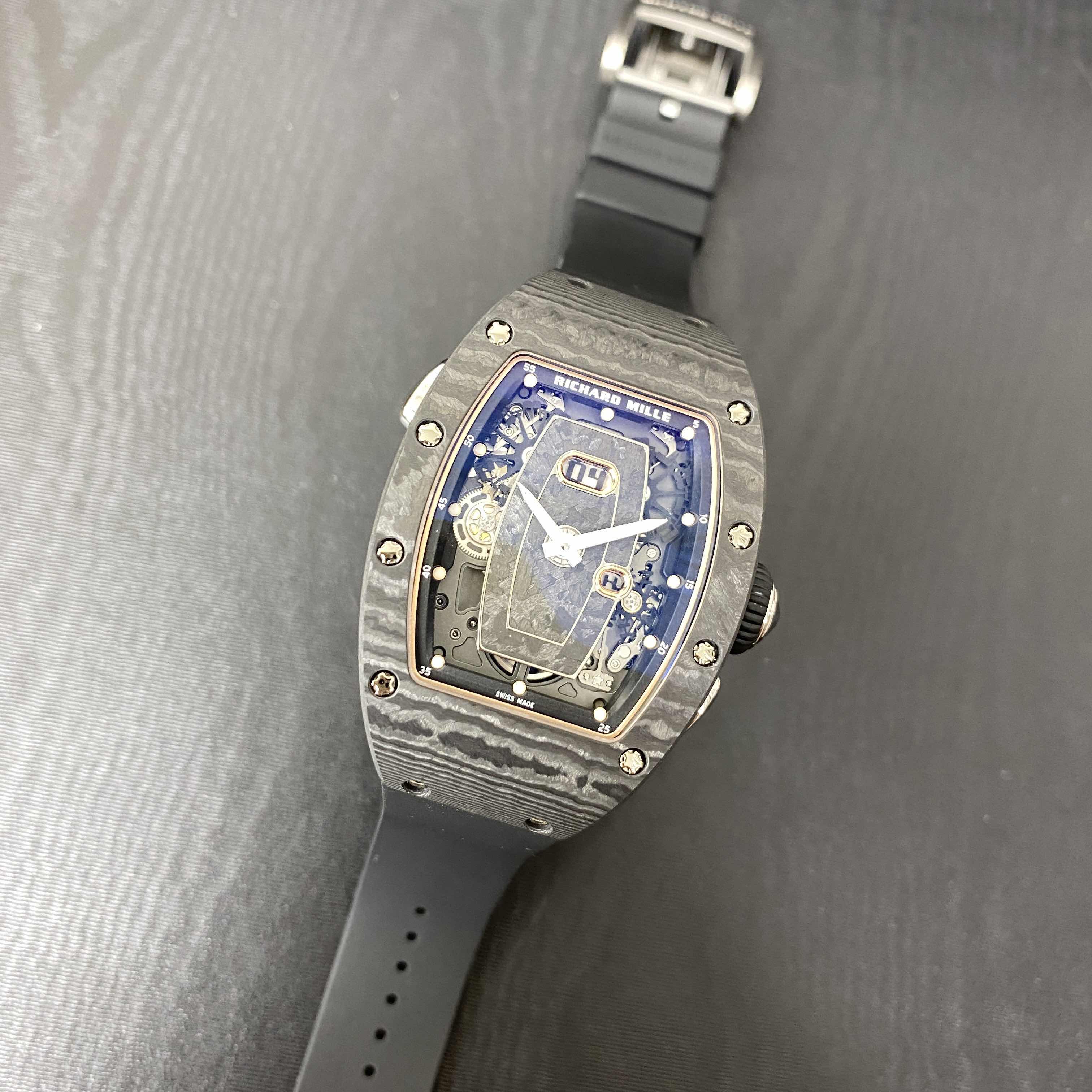 Richard Mille RM037TI-CA Automatic Ceramic Transparent Dial Rubber Strap Replica Watch - Image 5