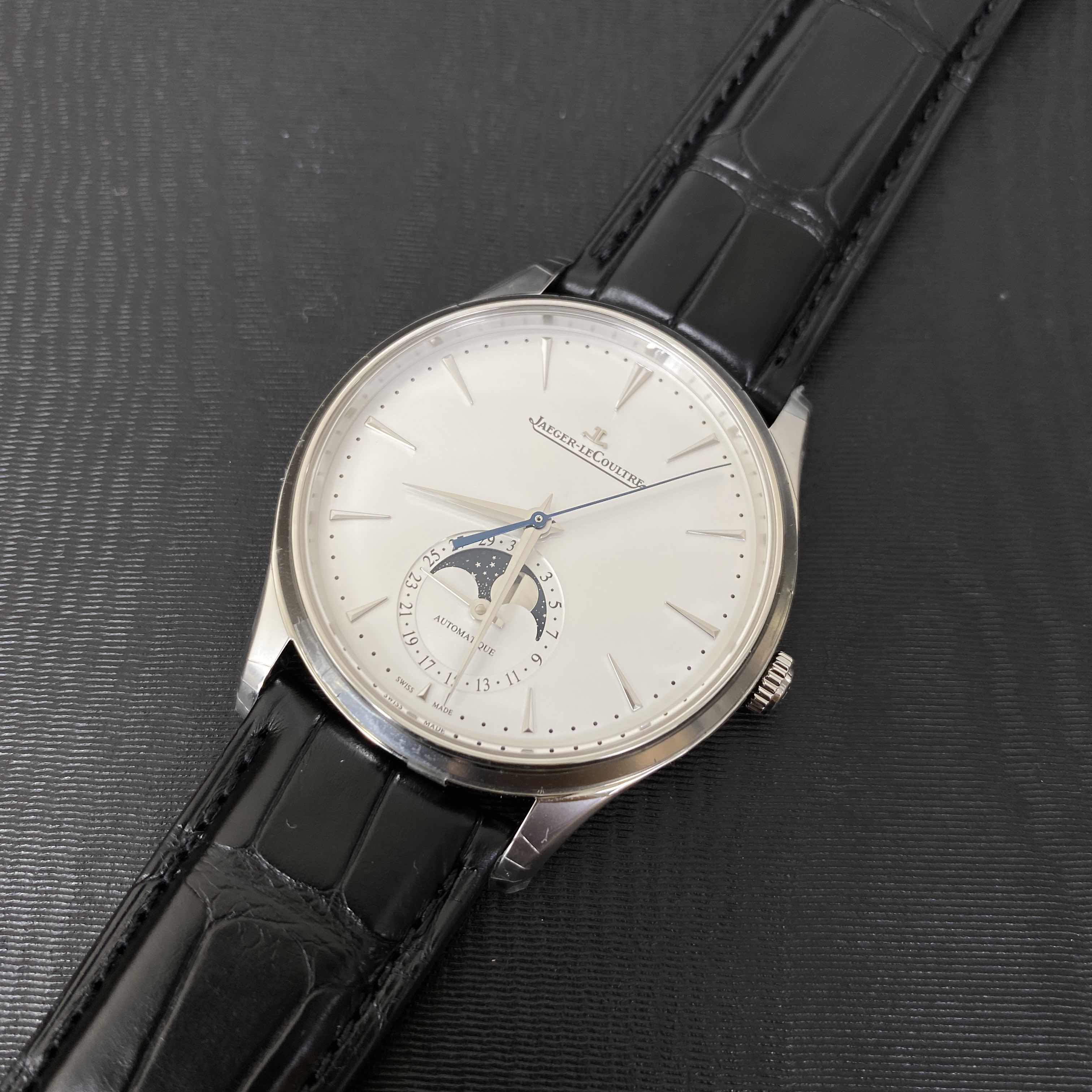 Jaeger-Lecoultre Q1368430 | Automatic | Steel | Silver Dial | Black Leather Strap Replica Watch - Image 5