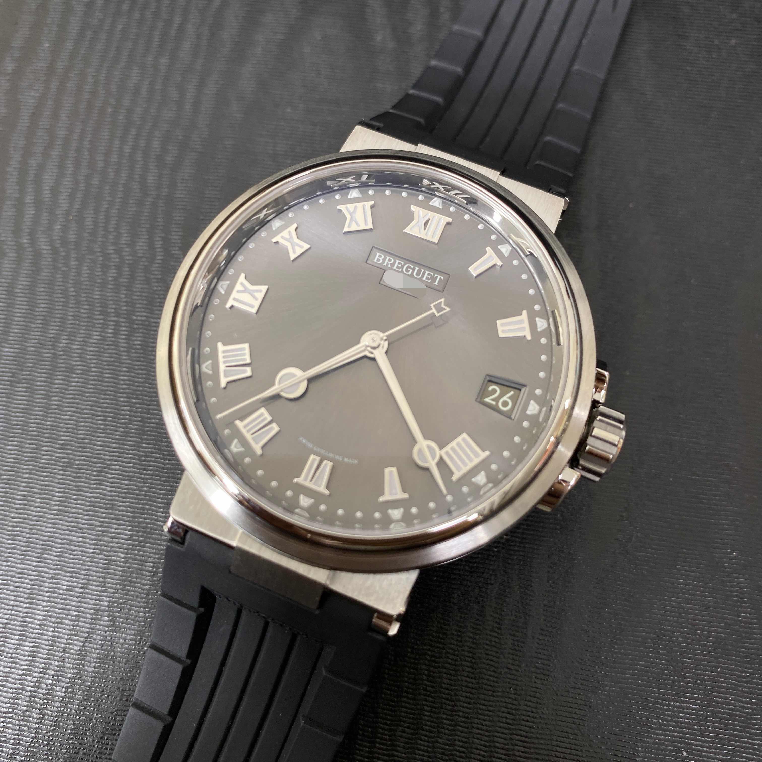 5517TI/G2/5ZU - Breguet MARINE Replica Watch Automatic Titanium Gray Dial Rubber Strap - Image 5