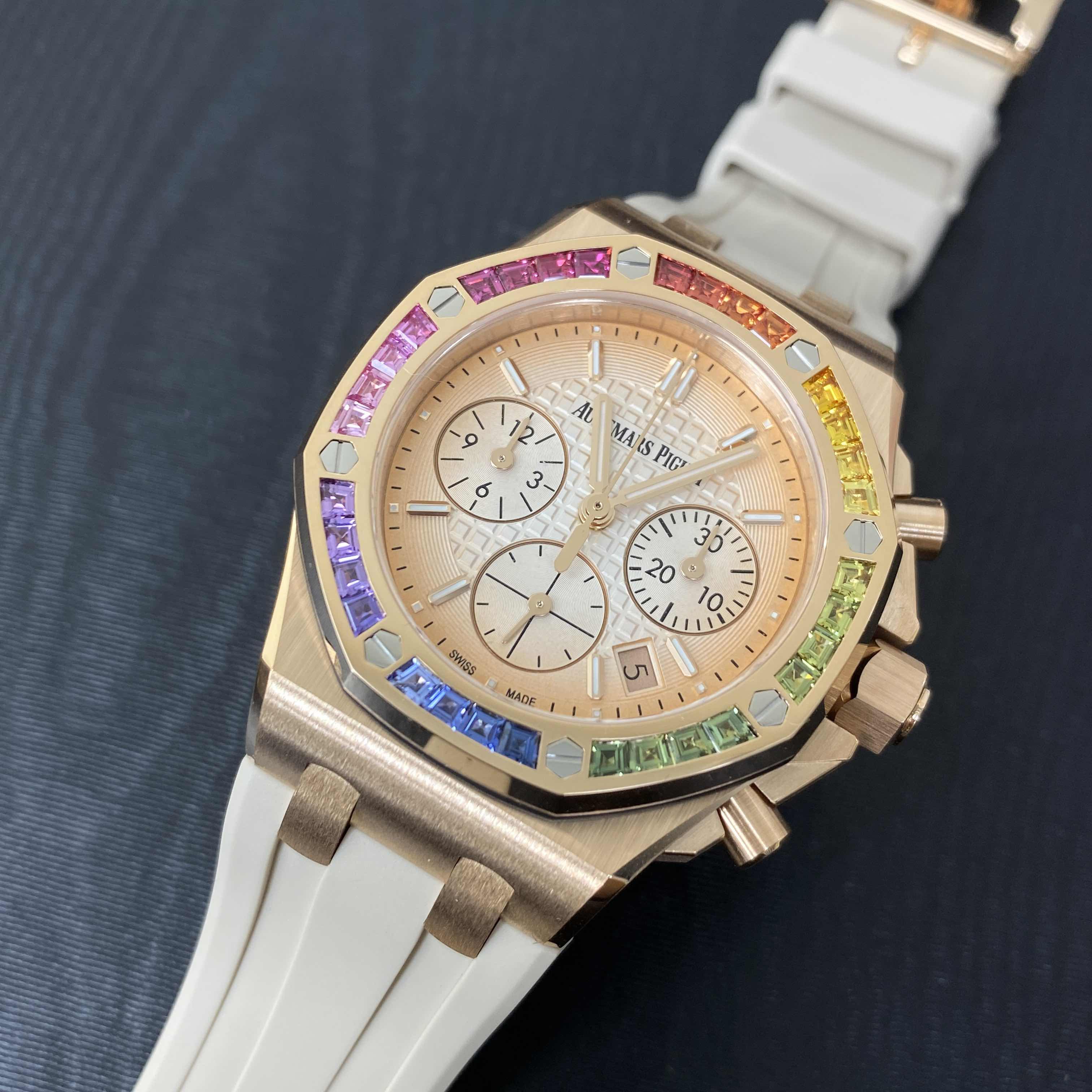 Audemars Piguet 26236OR.YY.D085CA.01 Royal Oak Offshore Replica Watch, Automatic, Rose Gold & - Image 5
