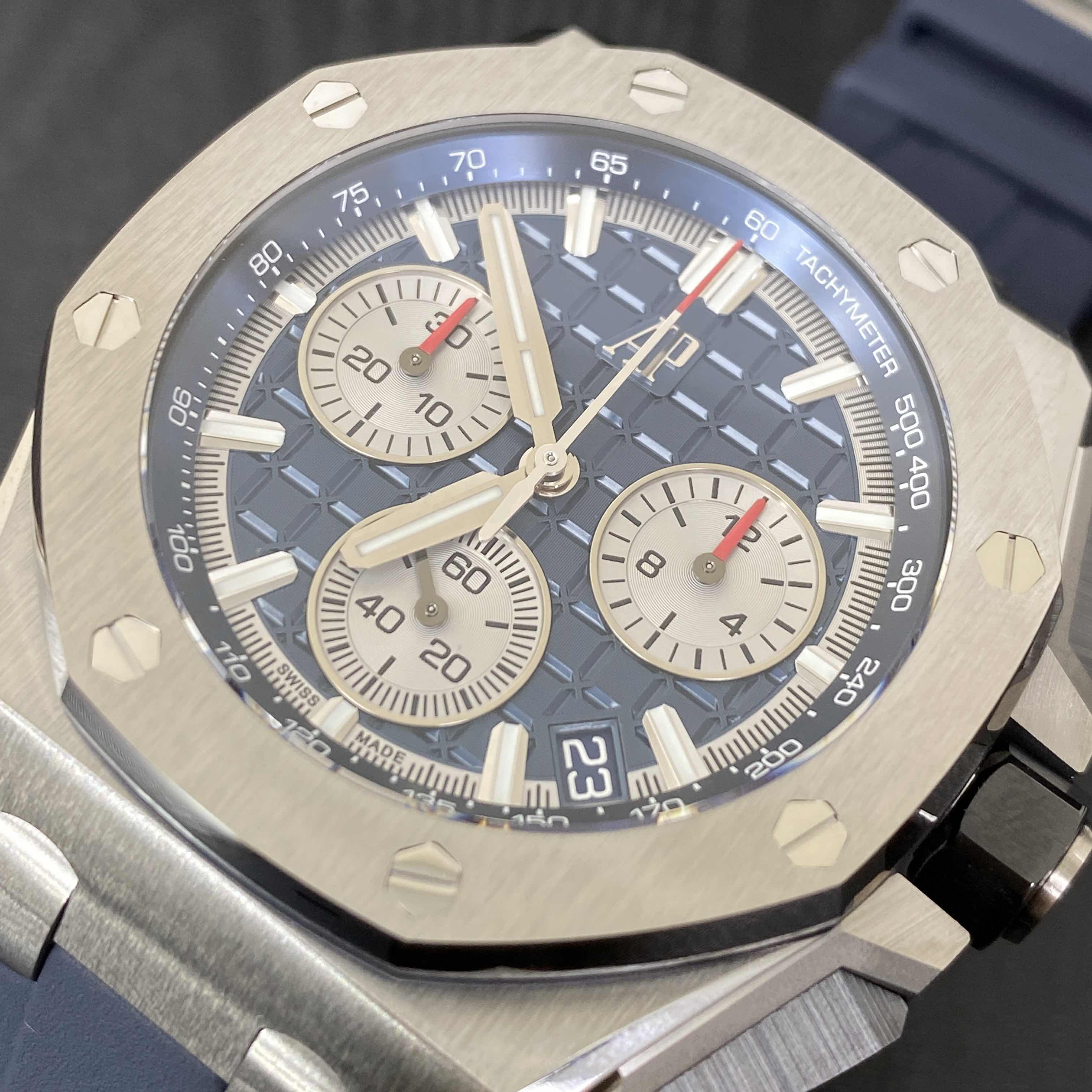 Audemars Piguet Royal Oak Offshore 26420TI.OO.A027CA.01 Replica Watch, Blue Dial, Titanium Case - Image 5