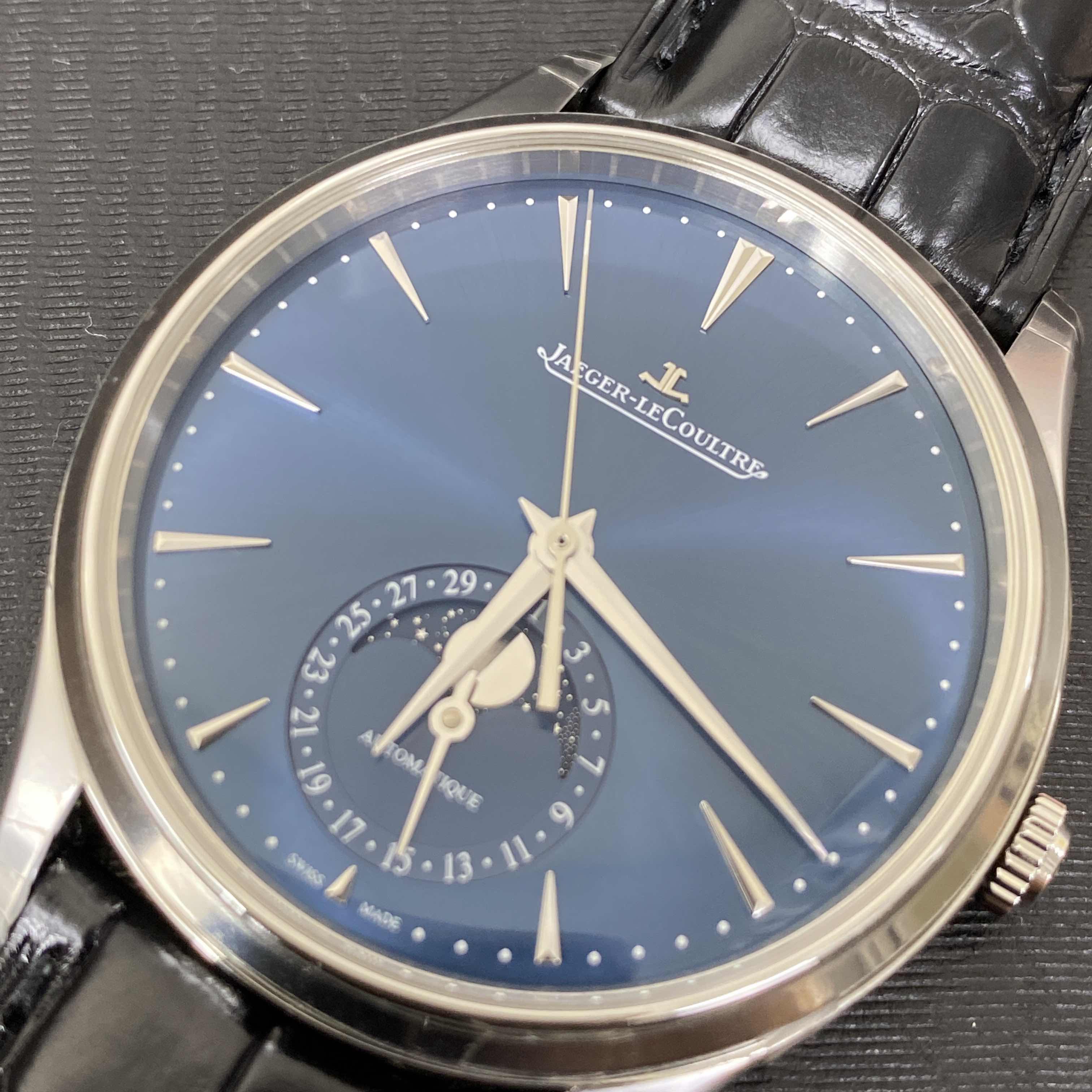 Jaeger-Lecoultre Q1368480 Replica Watch, Automatic, Stainless Steel, Blue Dial, Leather Strap - Image 5
