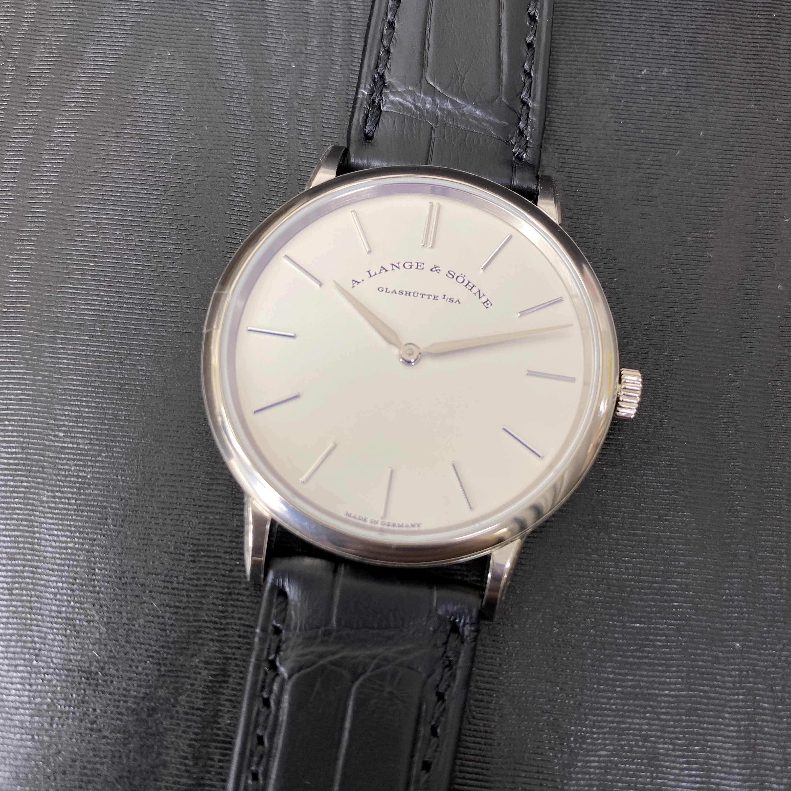 A Lange & Sohne 201.027 Saxonia Replica Watch with Manual Wind in Silver Dial - Image 5