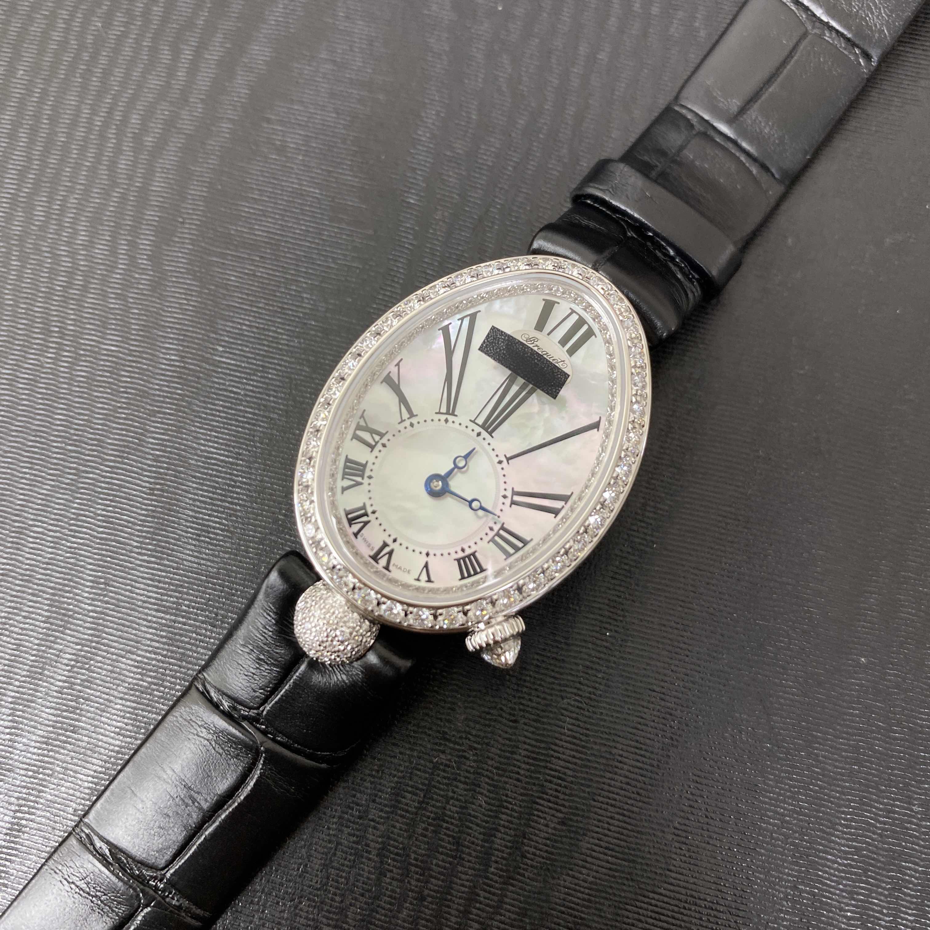 Breguet Reine De Naples 8928BB/51/944/DD0D3L Automatic 18kt White Gold Diamond, Replica Watch - Image 5